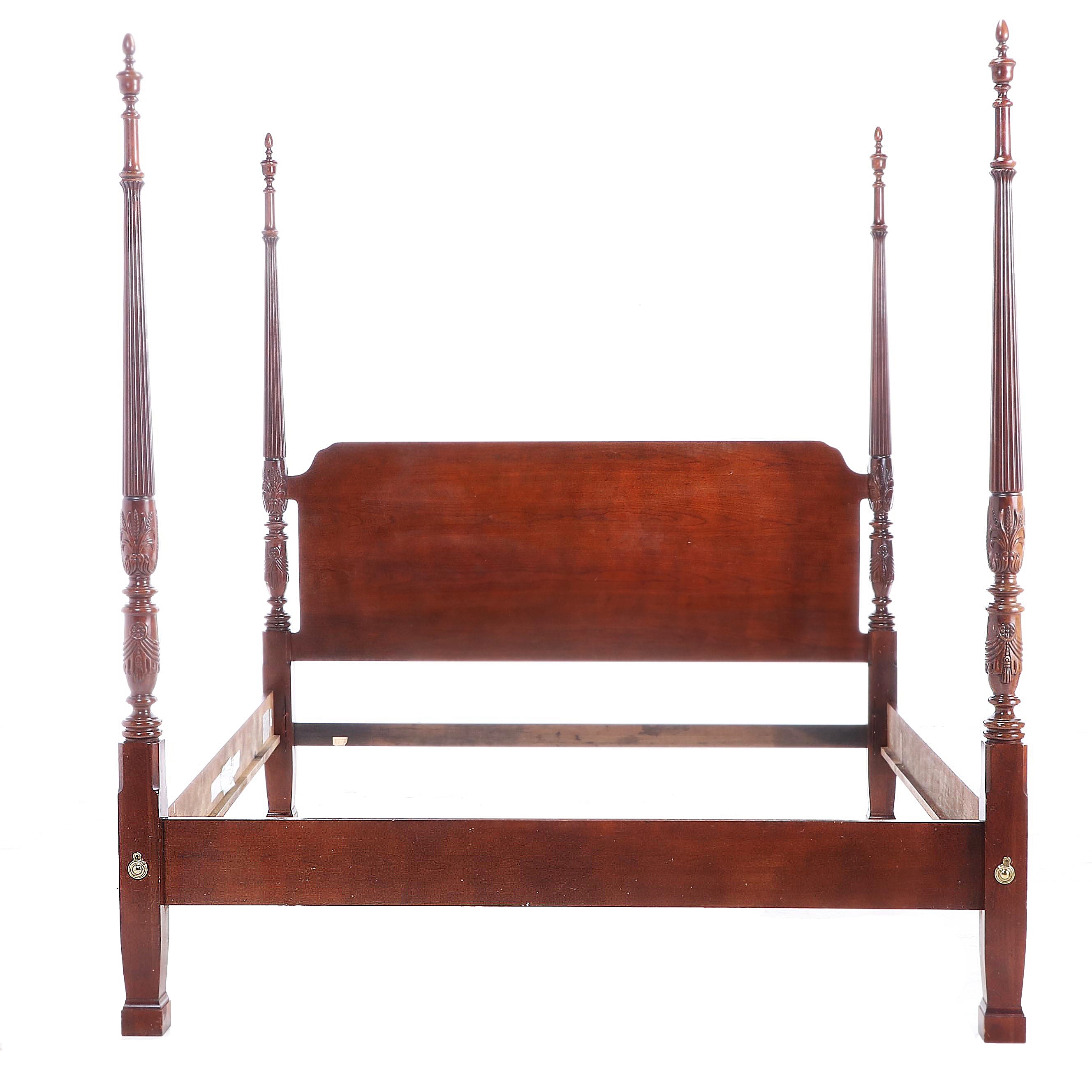Thomasville Federal Style Cherrywood King Size Four-Post Bed Frame