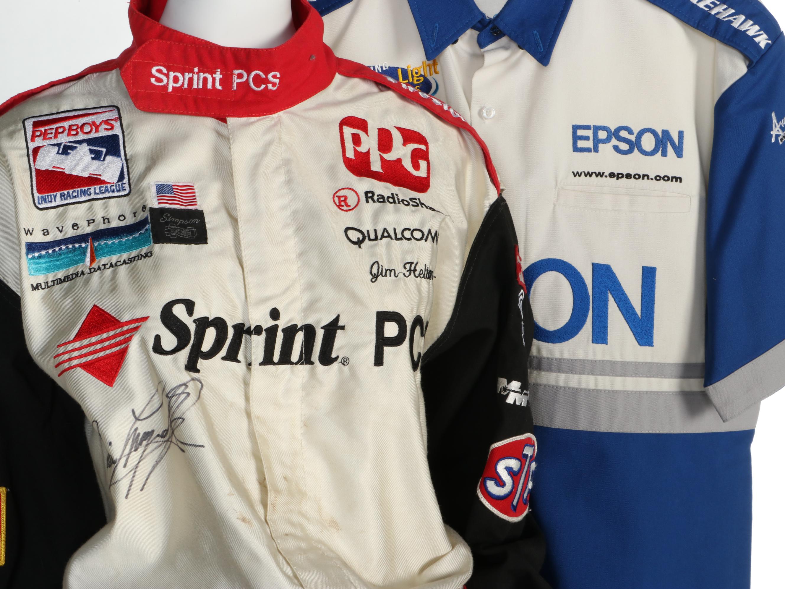 Arie Luyendyk Signed Simpson Racing Products Custom Suit and Shirts