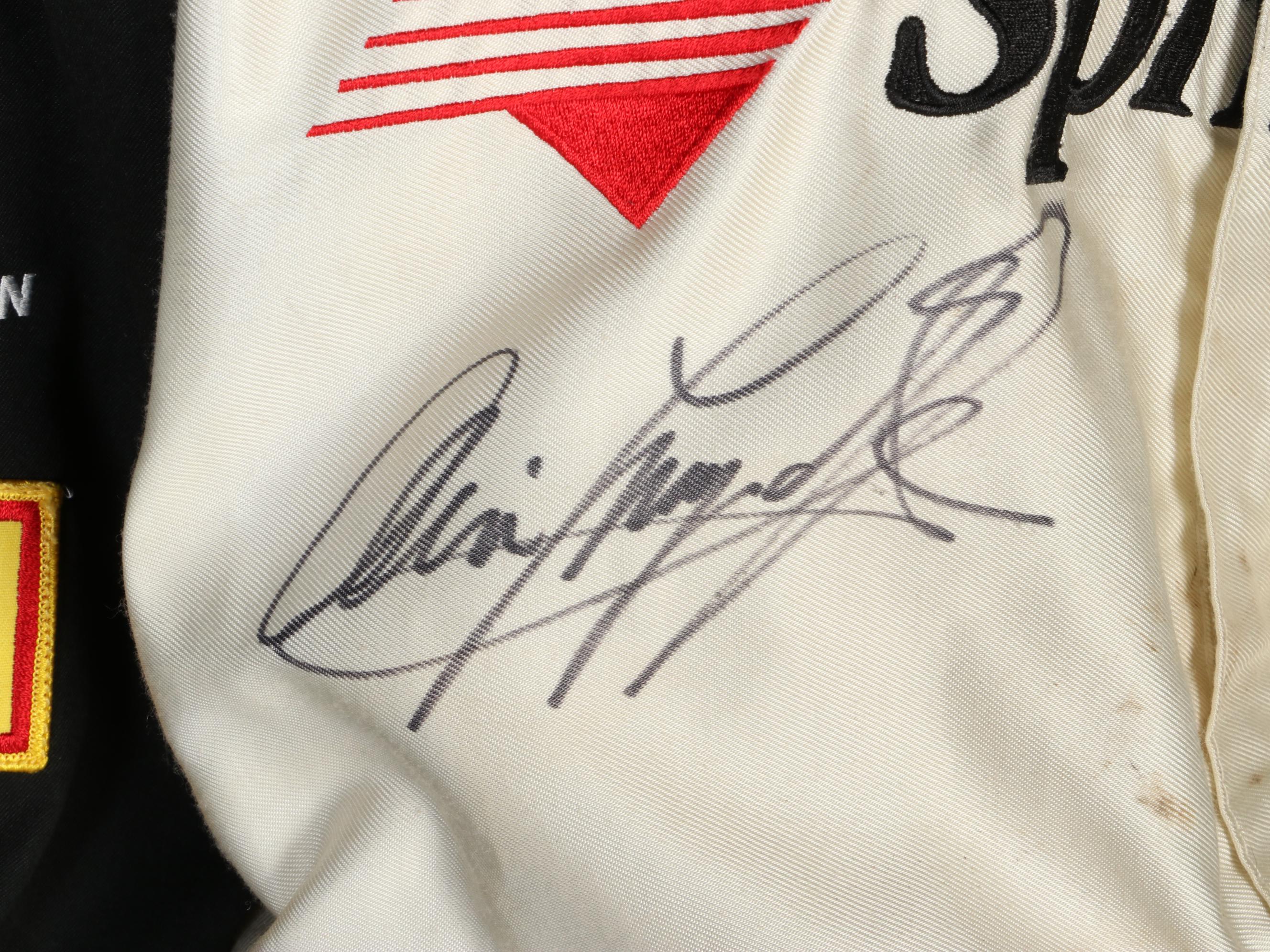 Arie Luyendyk Signed Simpson Racing Products Custom Suit and Shirts