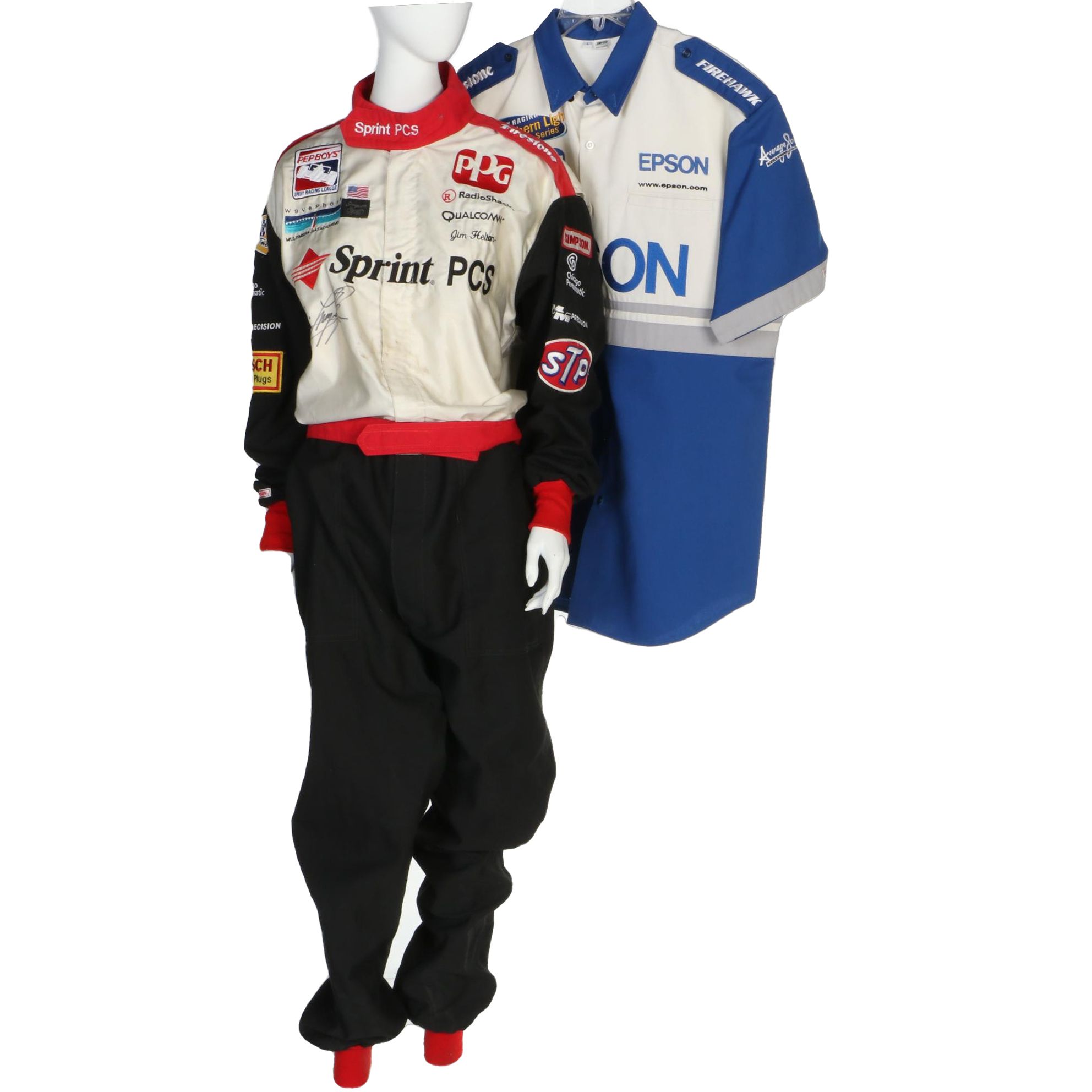 Arie Luyendyk Signed Simpson Racing Products Custom Suit and Shirts