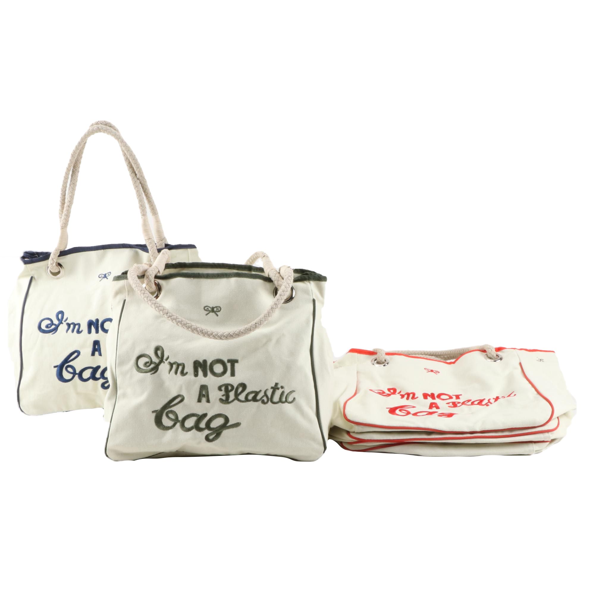 Anya Hindmarch "I'm Not a Plastic Bag" Canvas Totes