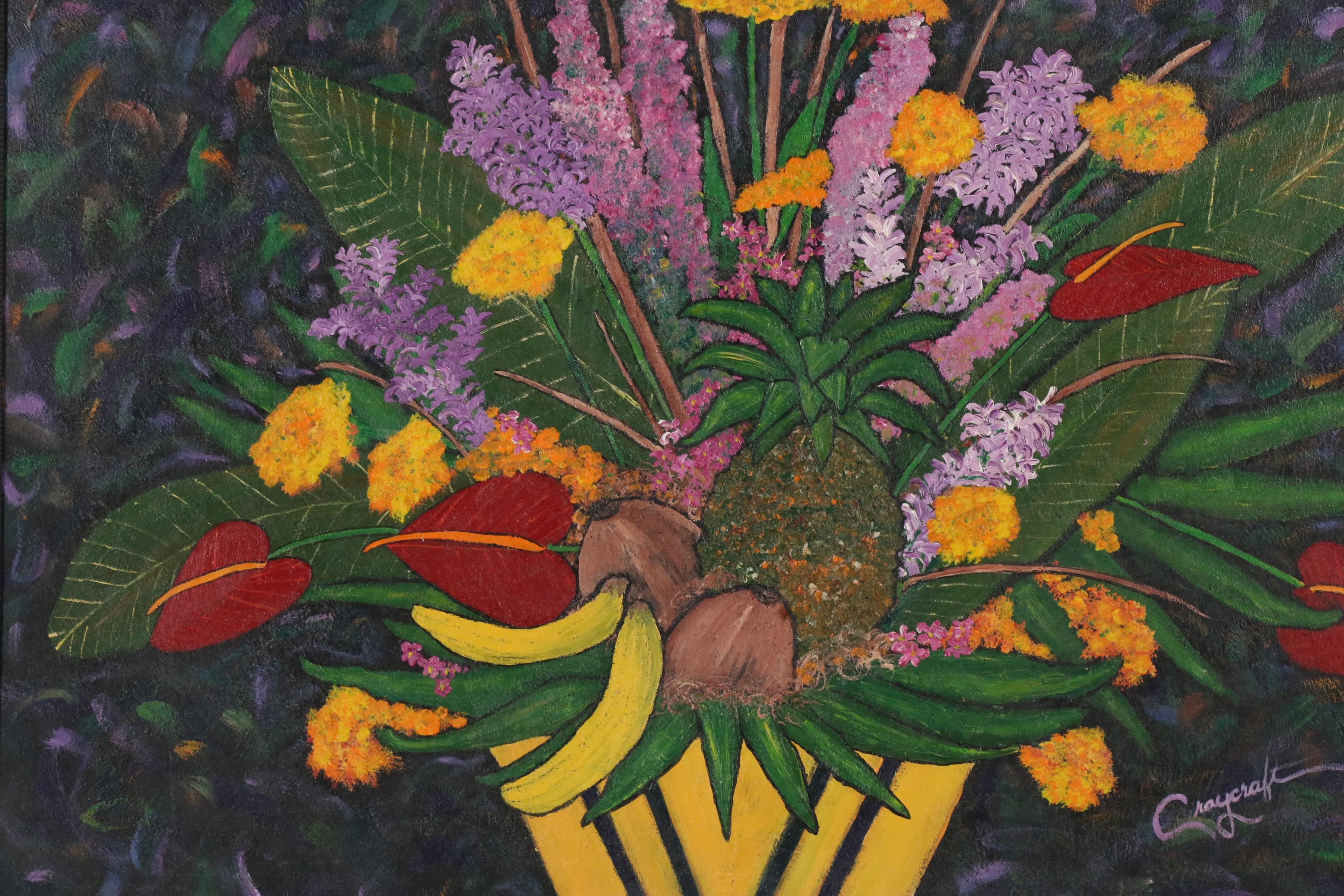 Paul N. Craycraft Jr. Acrylic Painting "Island Splendor", 1991