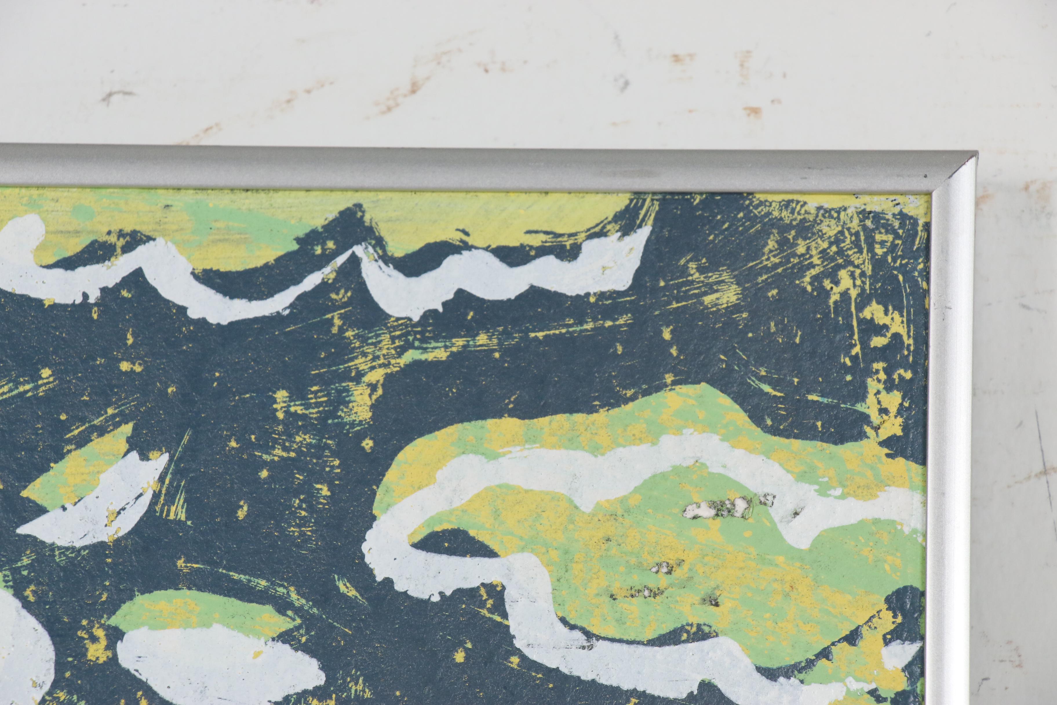 David Bromley Embellished Serigraph "Young Artist Vertical"