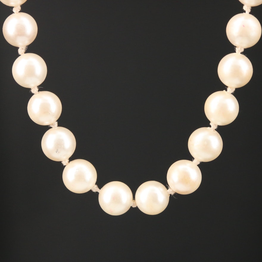 Single Strand Imitation Pearl Necklace