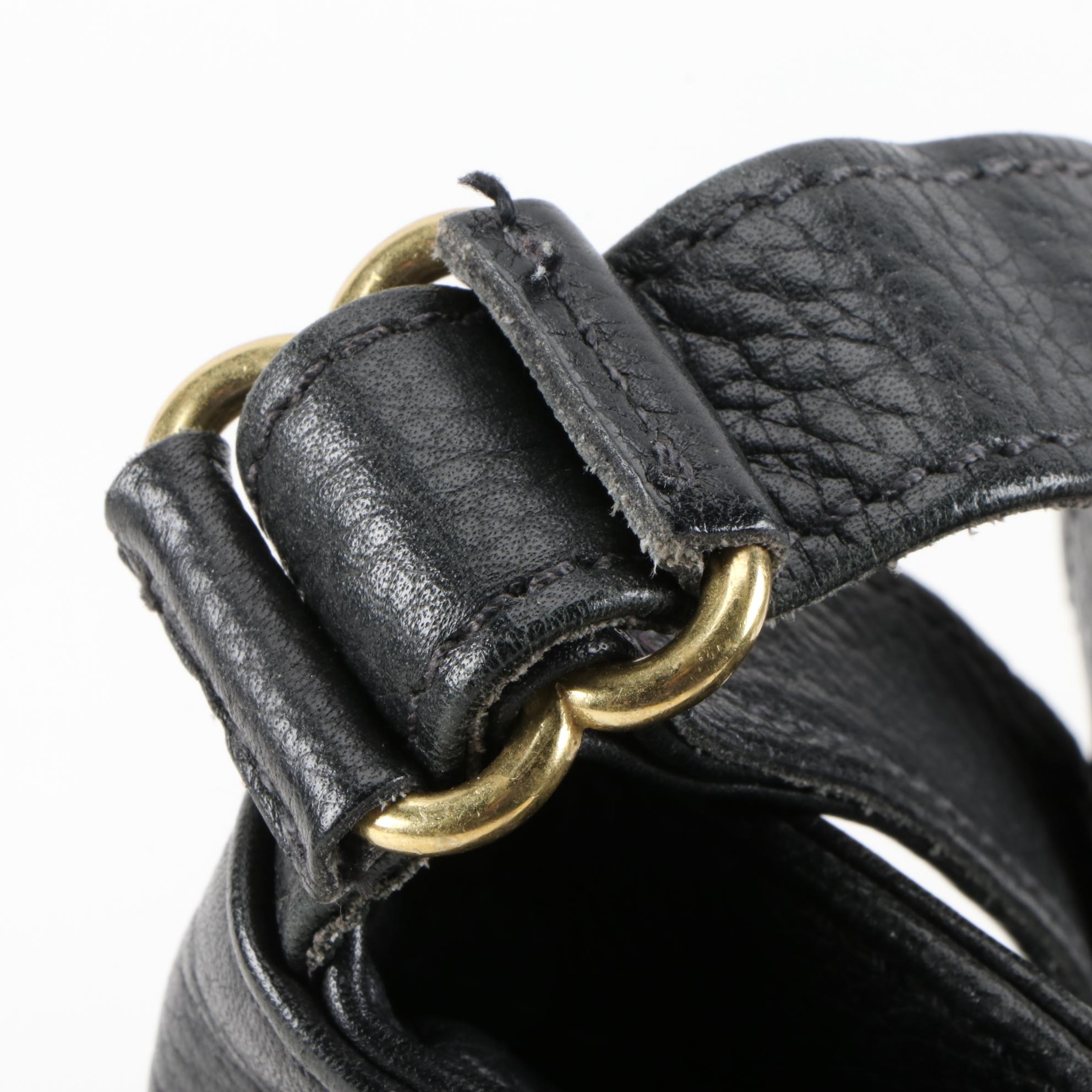 Coach Large Bucket Bag in Pebbled Black Leather