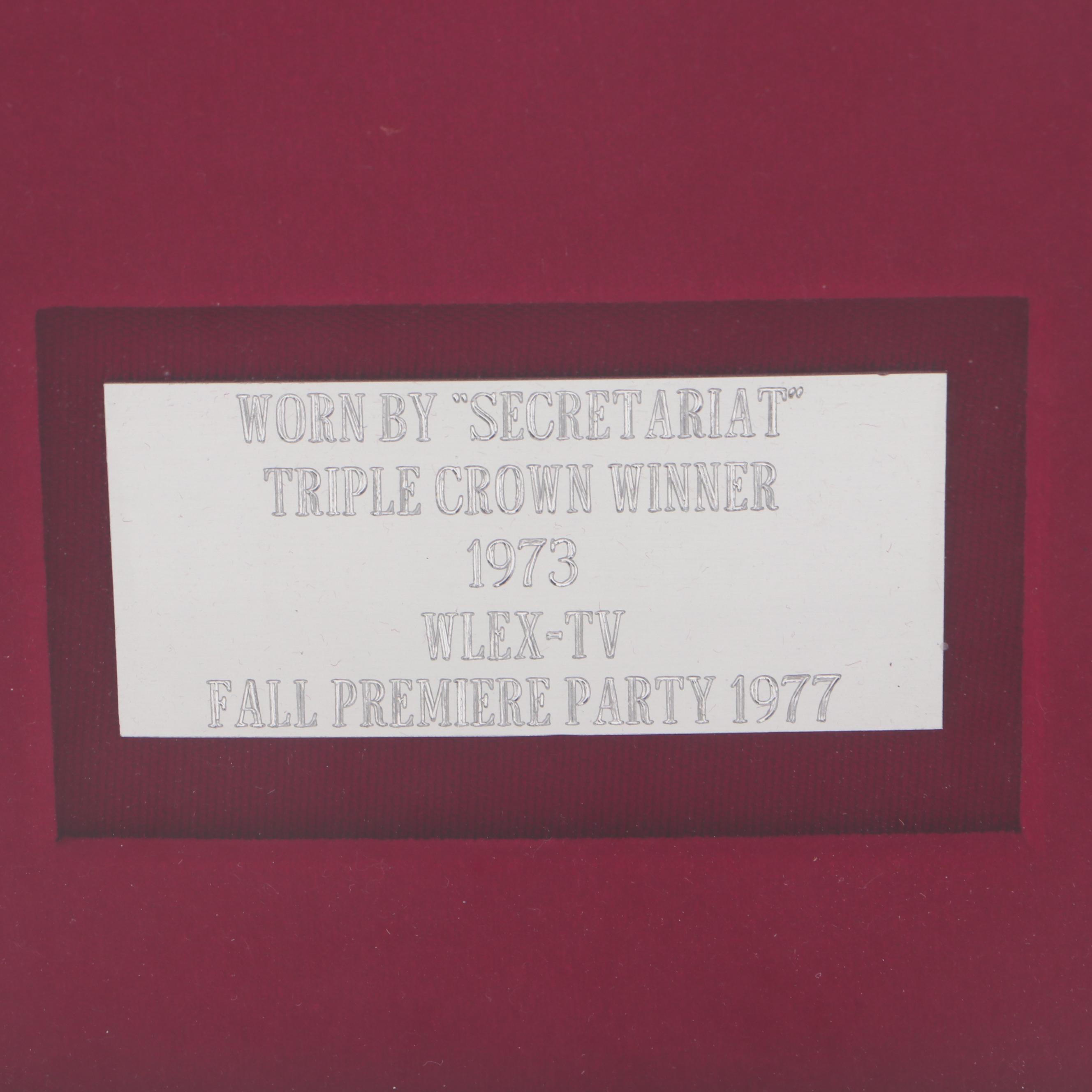 Secretariat's Genuine Worn Horseshoe in Presentation Case, 1970s