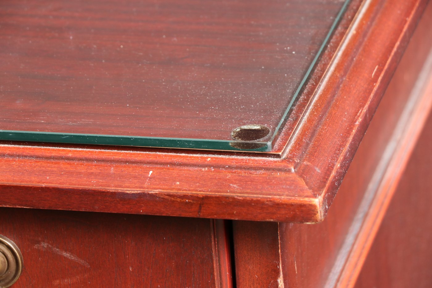 Kimball Furniture Mahogany-Veneered and Stained Double-Pedestal Desk
