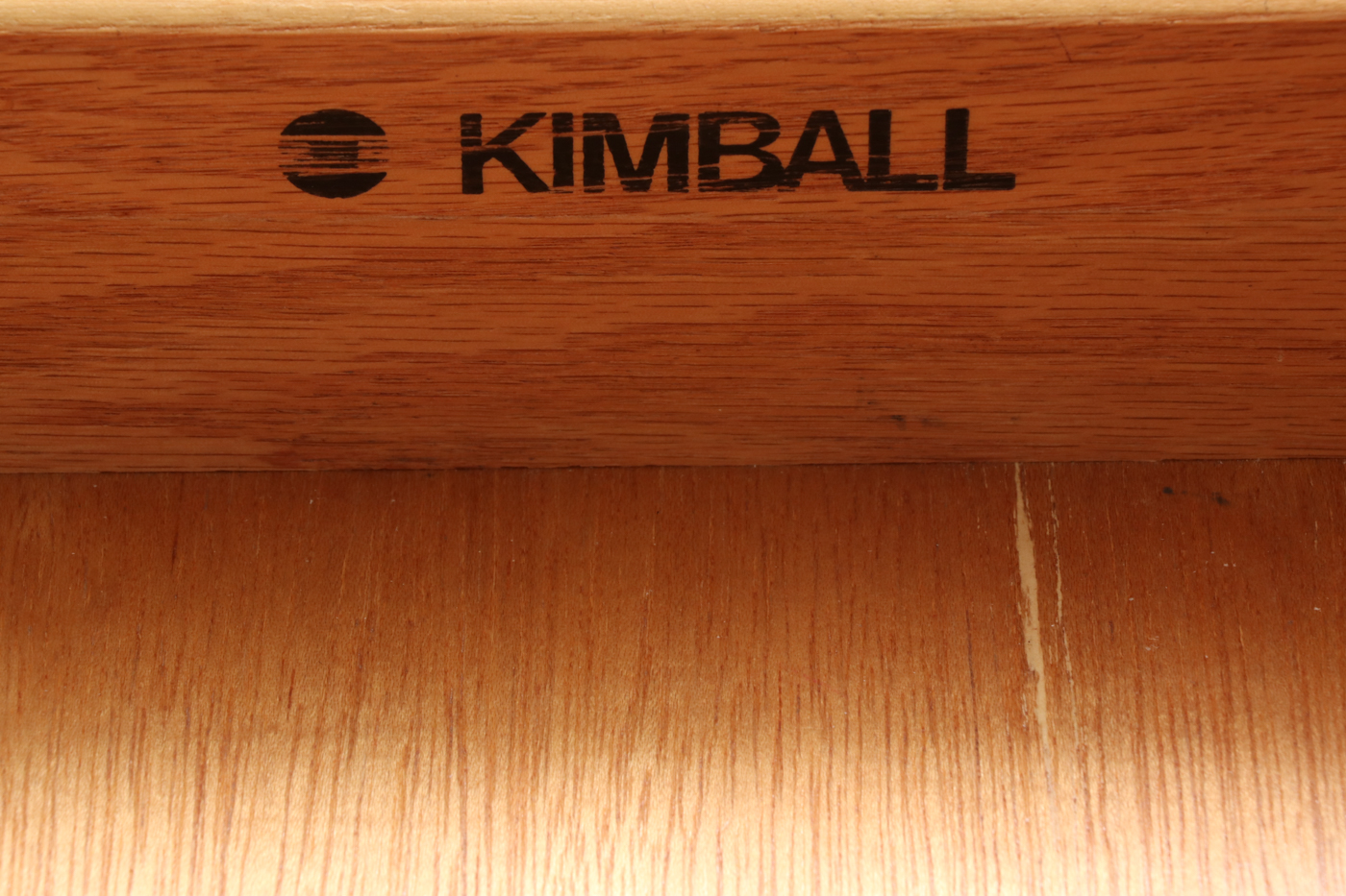 Kimball Furniture Mahogany-Veneered and Stained Double-Pedestal Desk