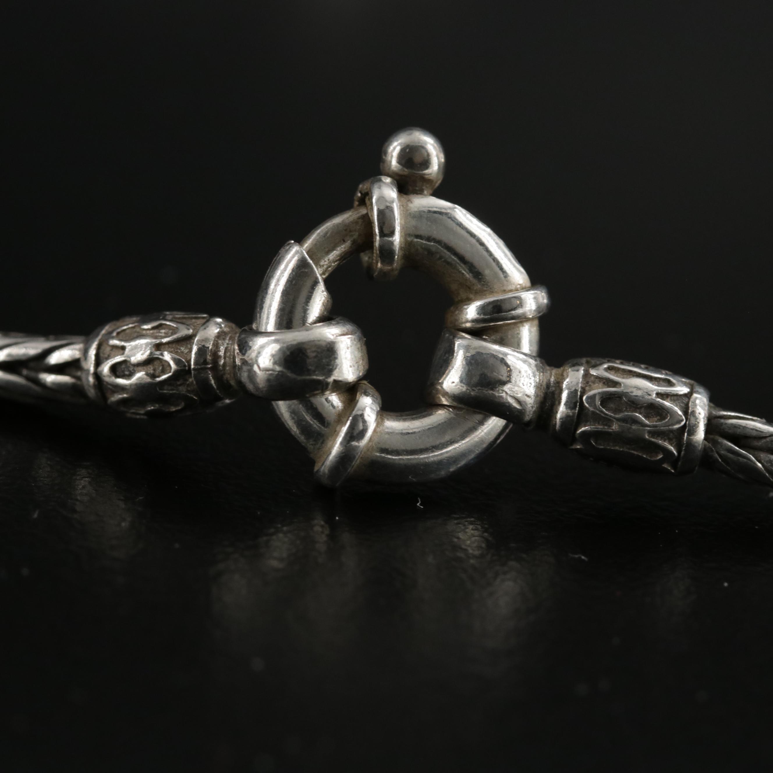 Judith Ripka Sterling Silver Pearl and Sapphire Maltese Cross Necklace