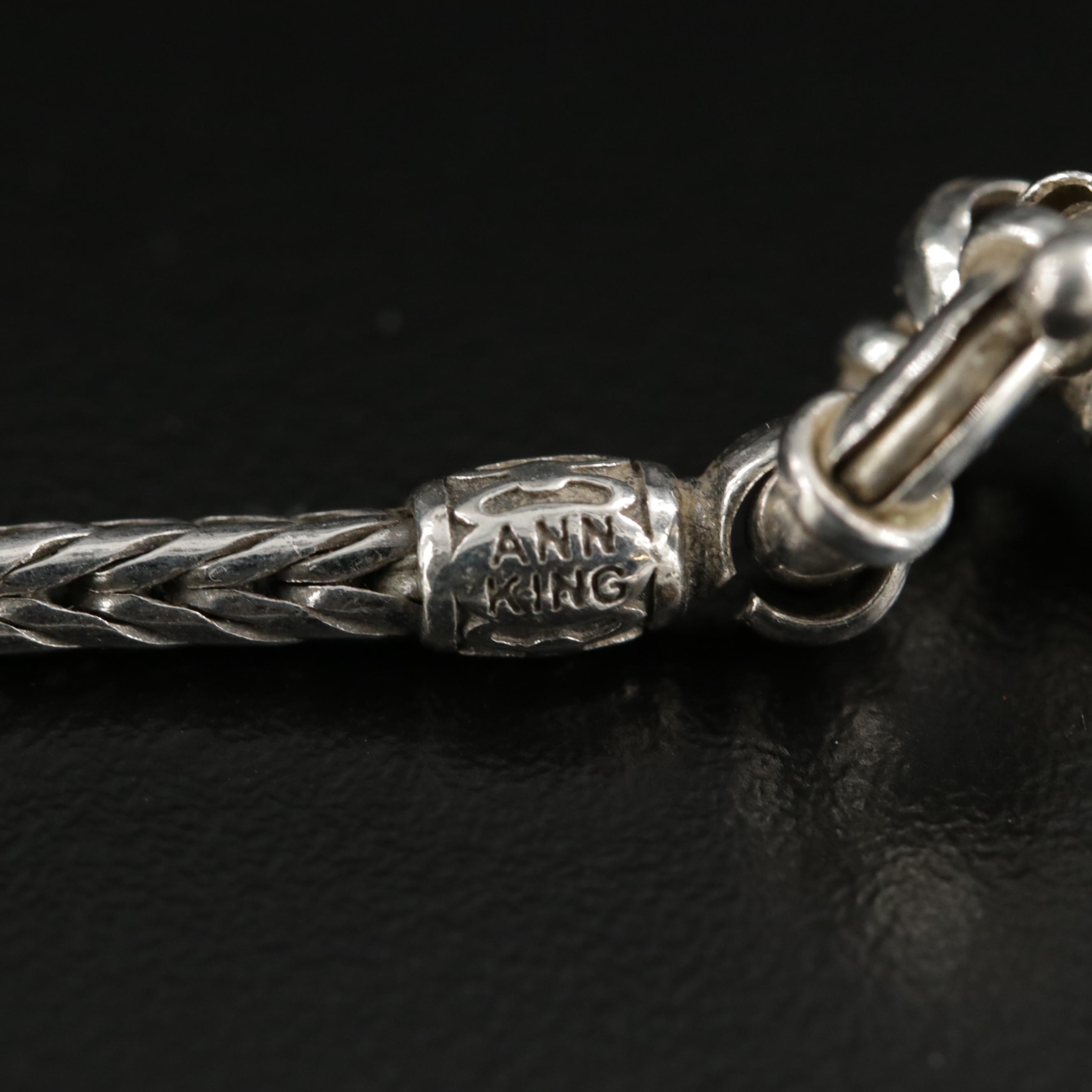 Judith Ripka Sterling Silver Pearl and Sapphire Maltese Cross Necklace