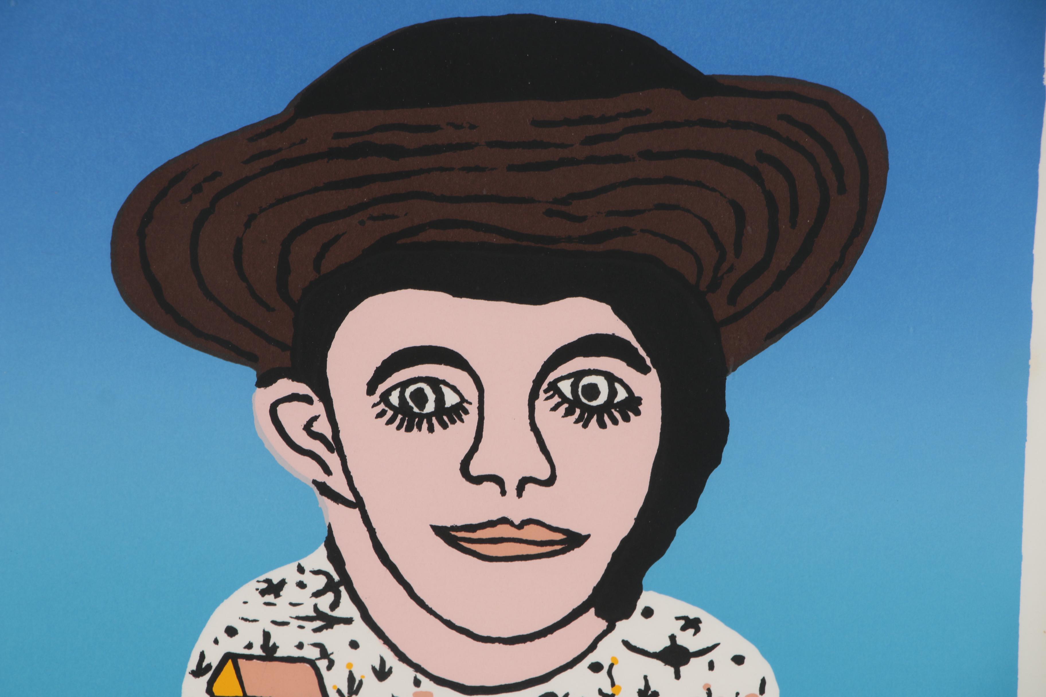 Howard Finster Lithograph "Henry Ford"