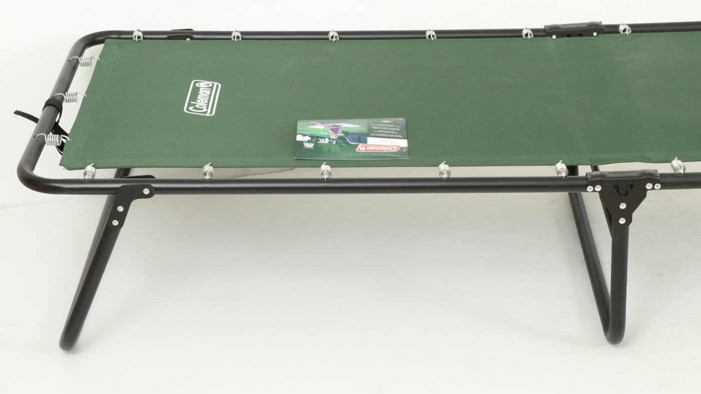 Coleman "Ridgeline III" Spring-Mounted Steel Folding Cot with Mattress