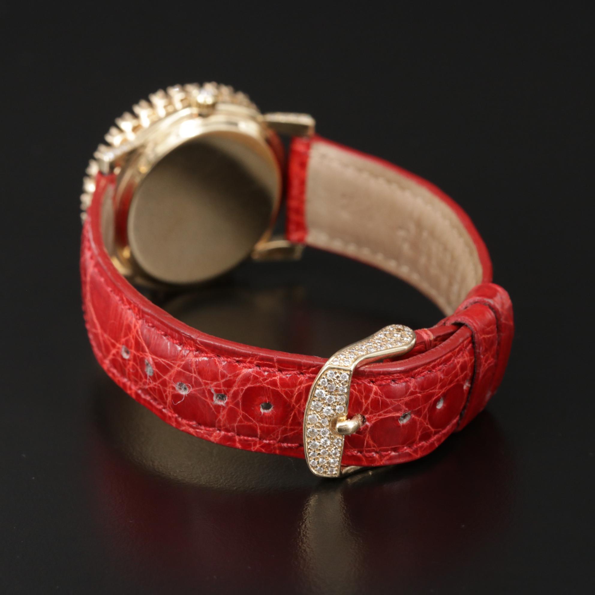 Vintage Longines 14K Gold and 2.00 CTW Diamond Mystery Hand Watch