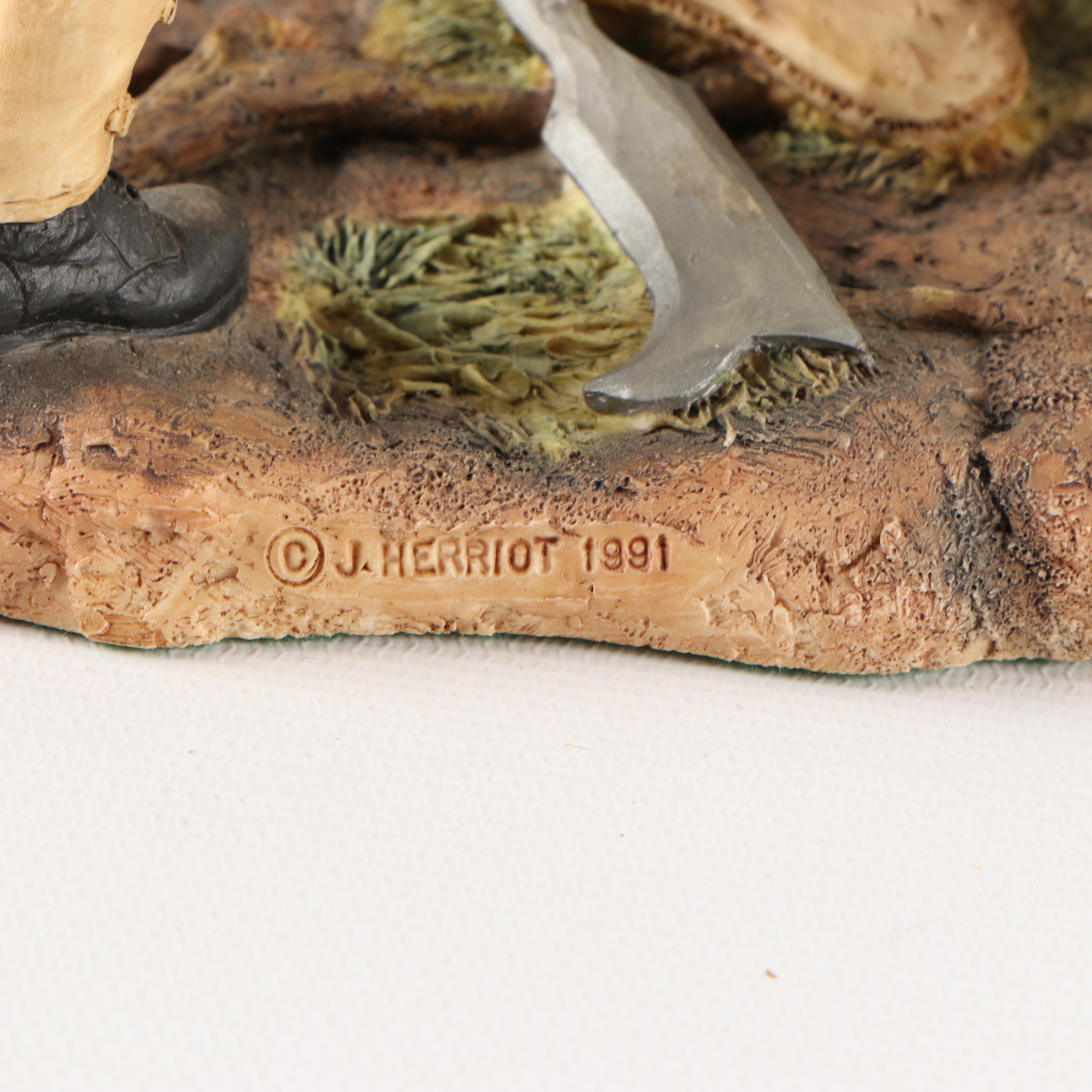 Scottish Border Fine Arts James Herriot Resin Figurine, Late 20th Century