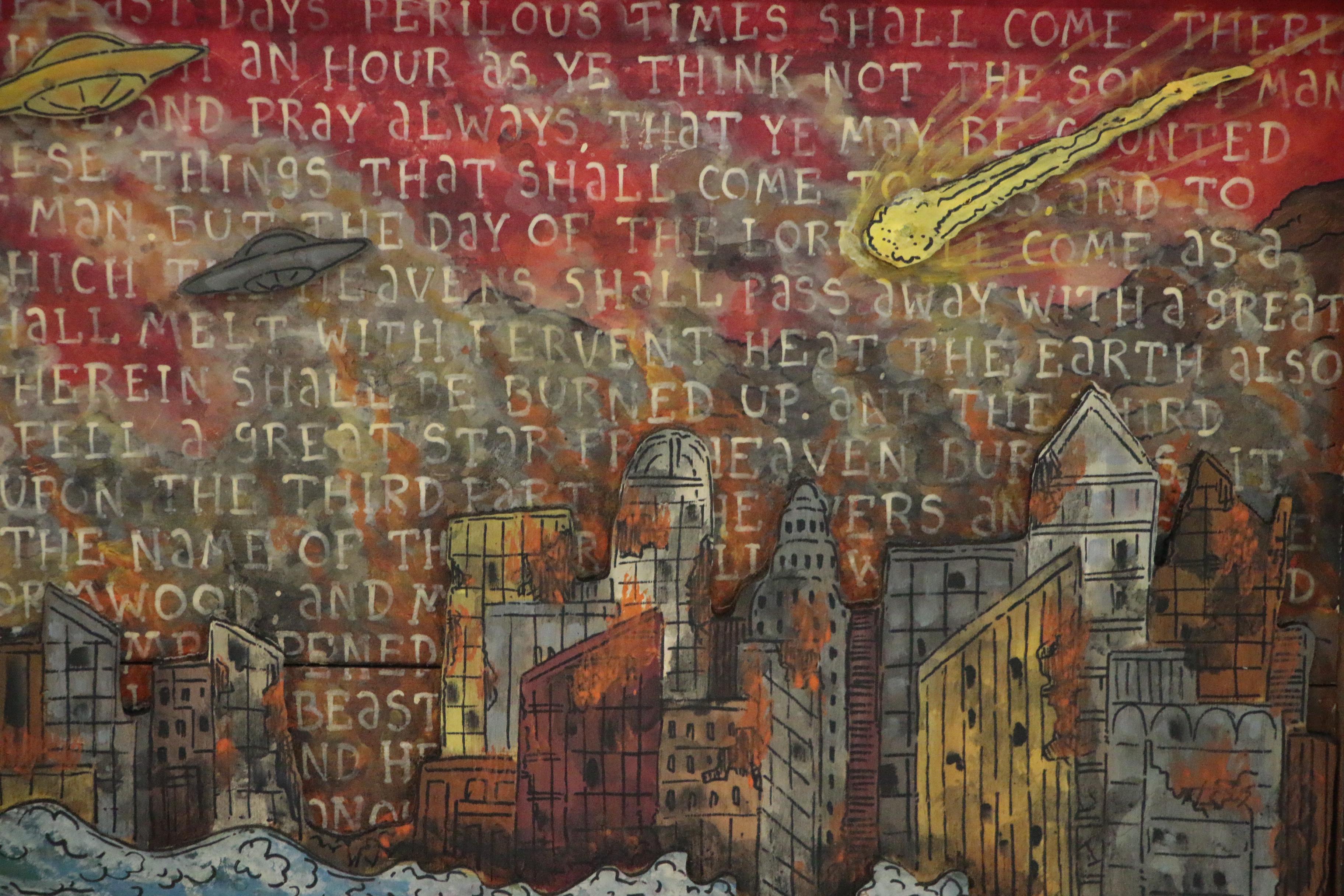 Eric Cunningham Folk Art Composition “In the Last Days"