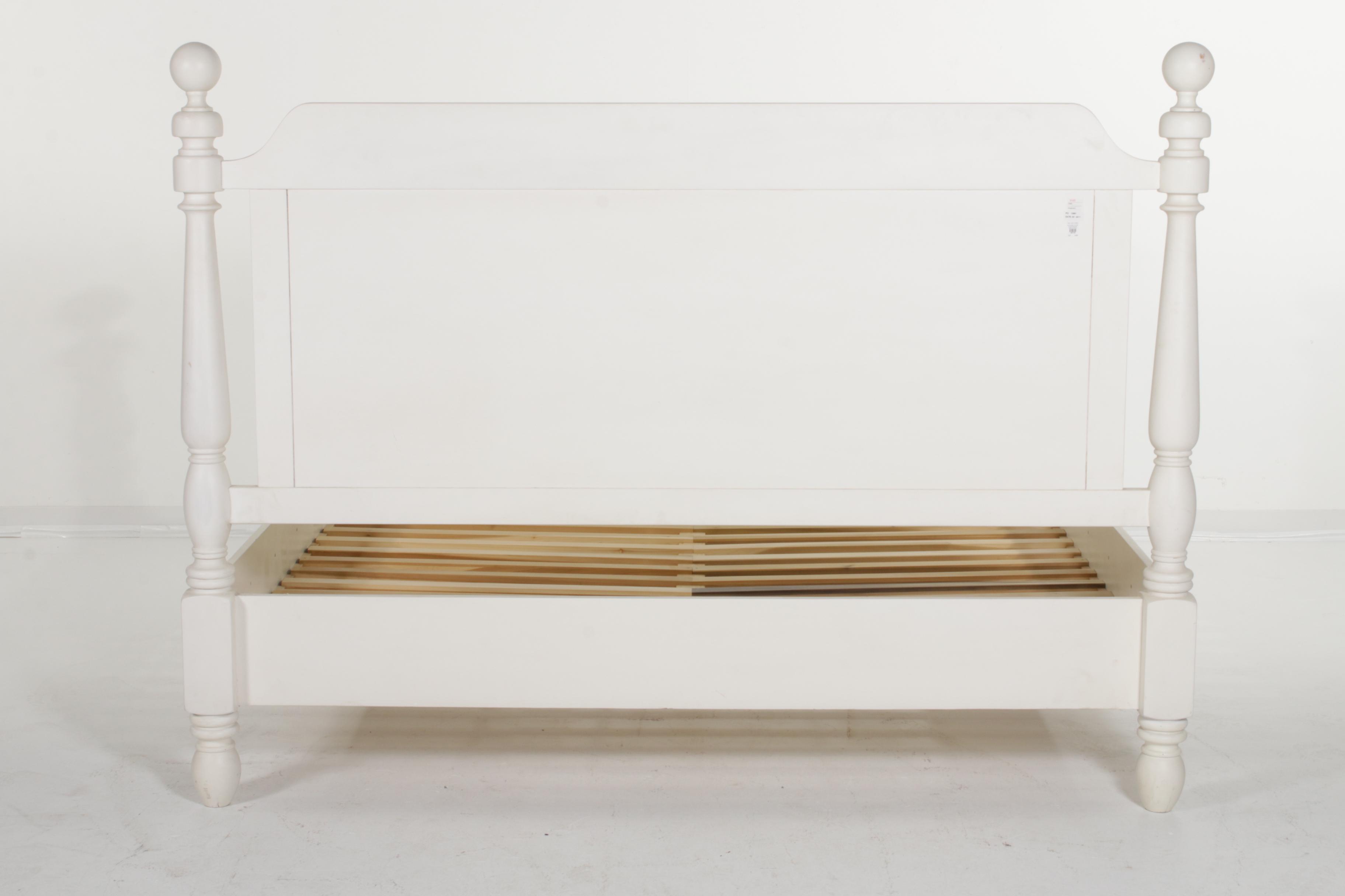 Pottery Barn "Caroline" Farmhouse Style French White King Sized Bed Frame