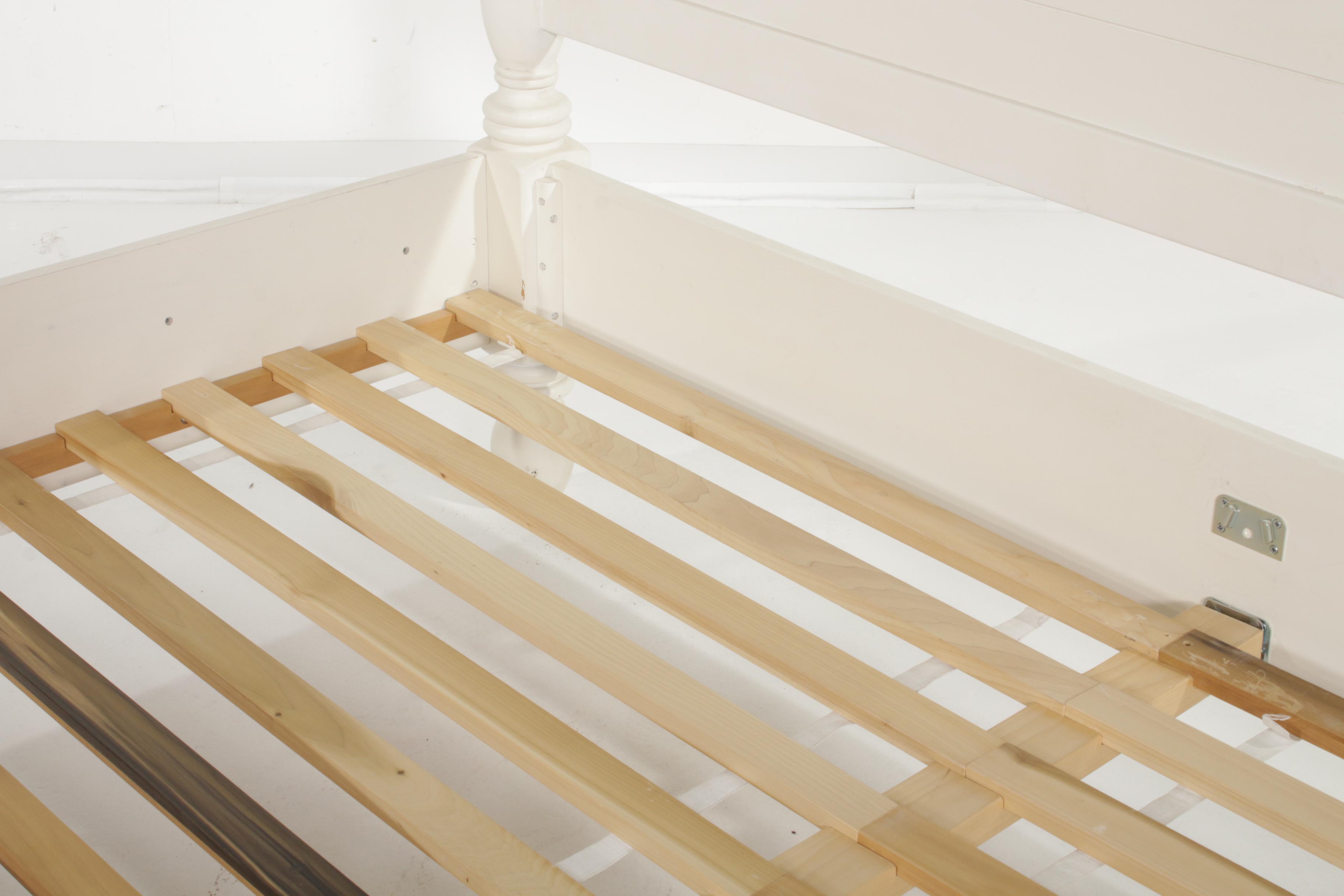 Pottery Barn "Caroline" Farmhouse Style French White King Sized Bed Frame