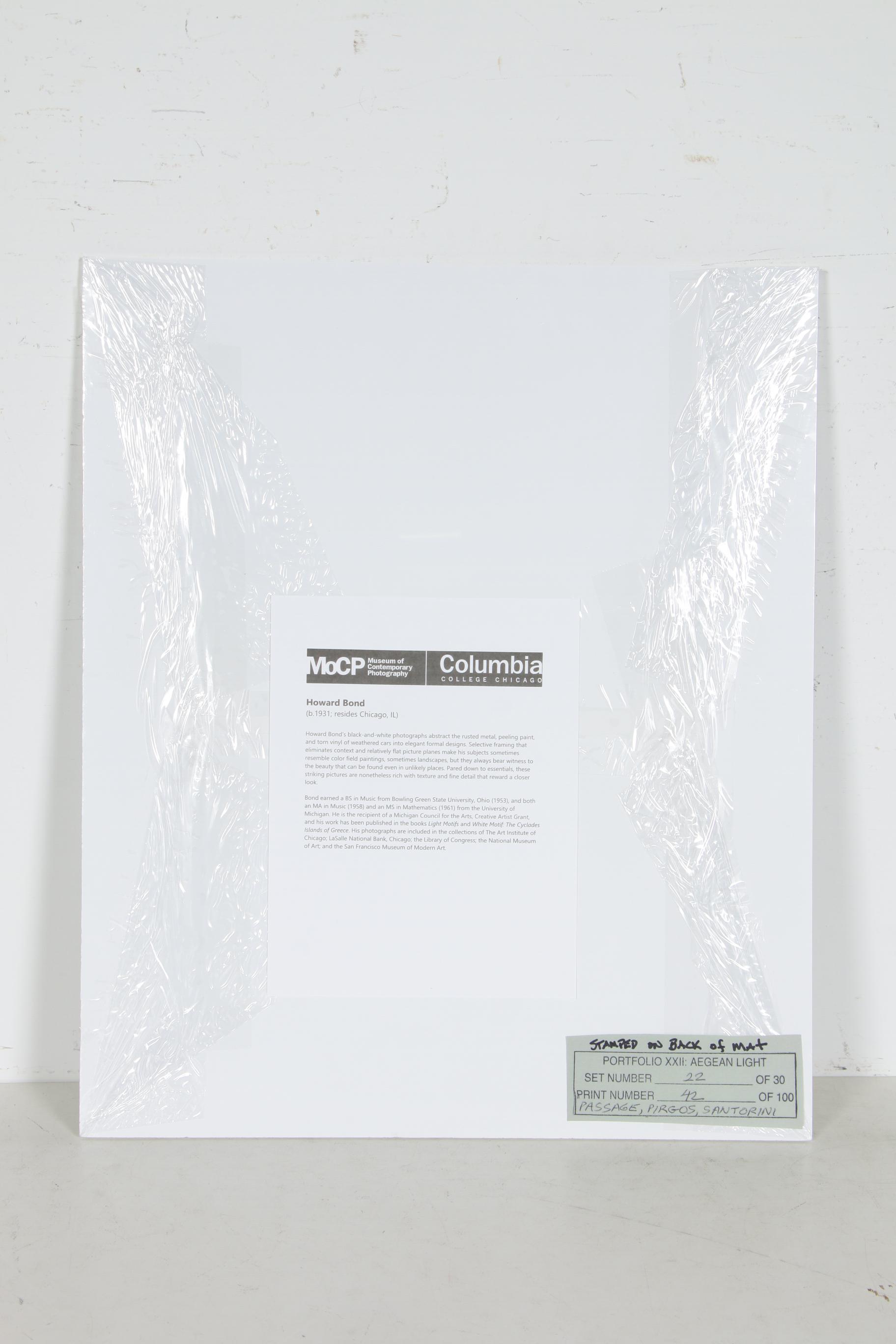 Howard Bond Silver Gelatin Photograph "Passage, Pirgos, Santorini", 2005