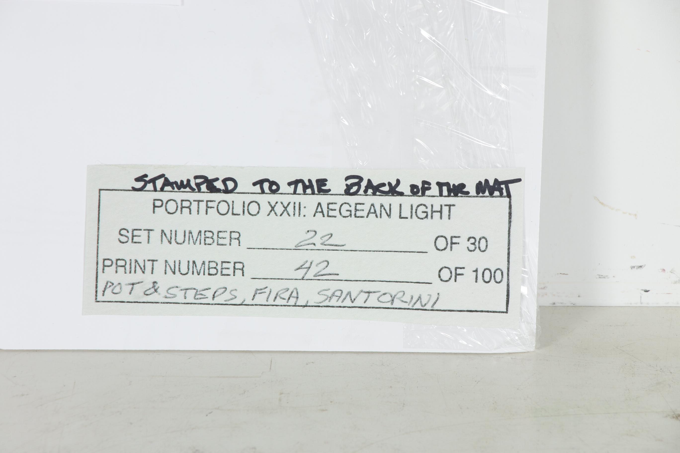 Howard Bond Silver Gelatin Photograph "Pot & Steps, Fira, Santorini", 2005