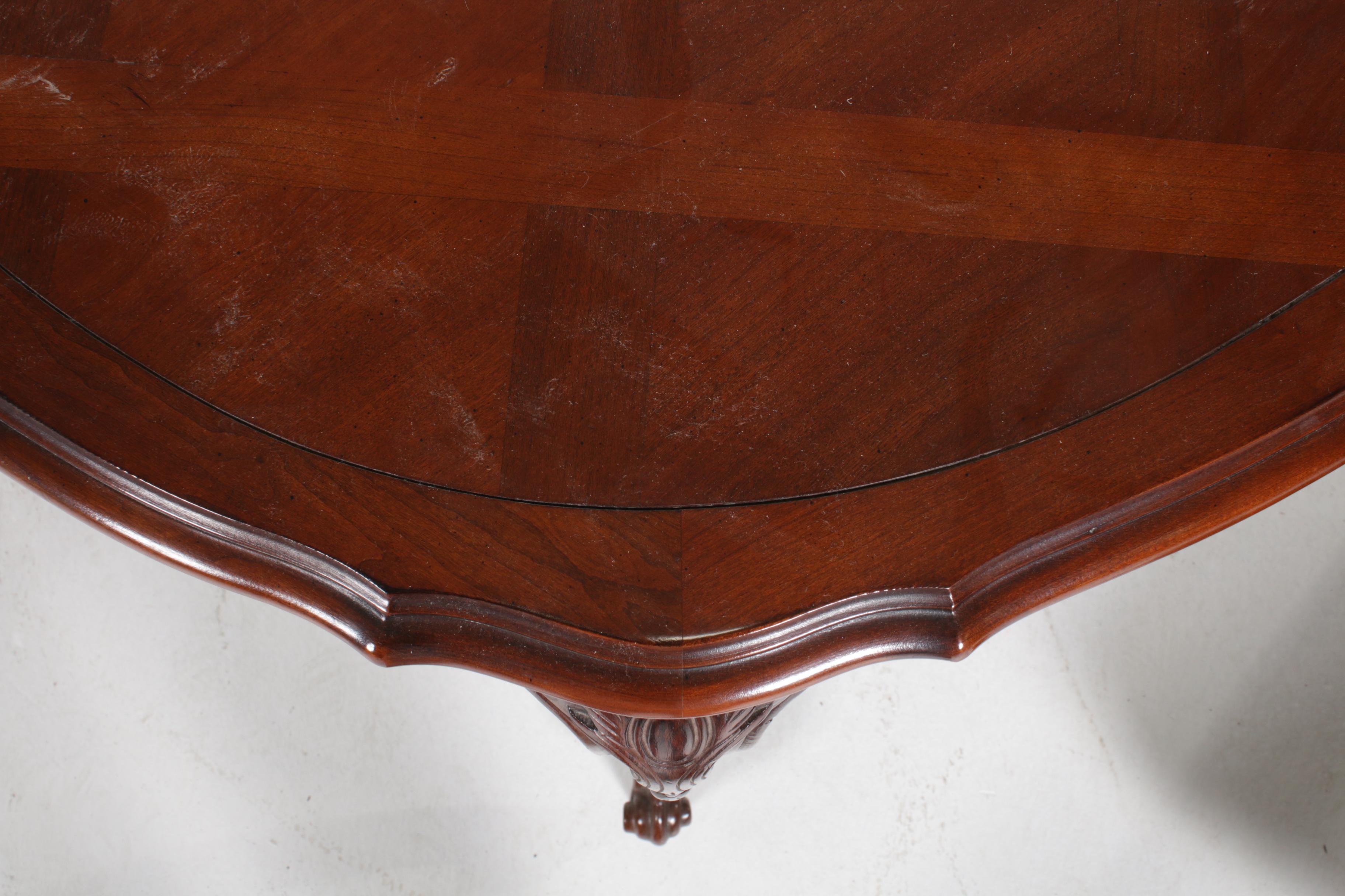 Century Furniture French Provincial Style Cherry "Chardeau" Dining Table, Chairs