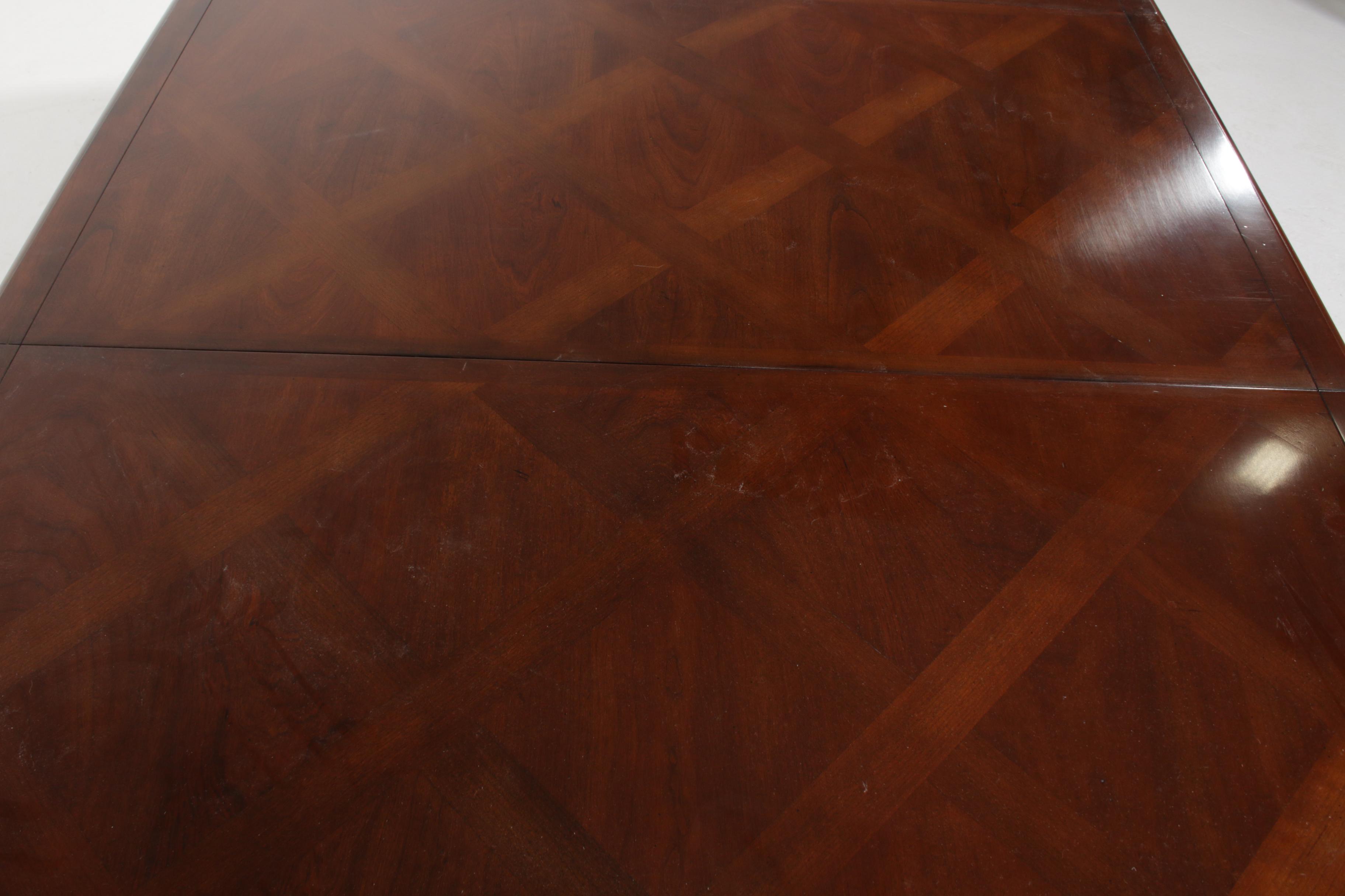 Century Furniture French Provincial Style Cherry "Chardeau" Dining Table, Chairs