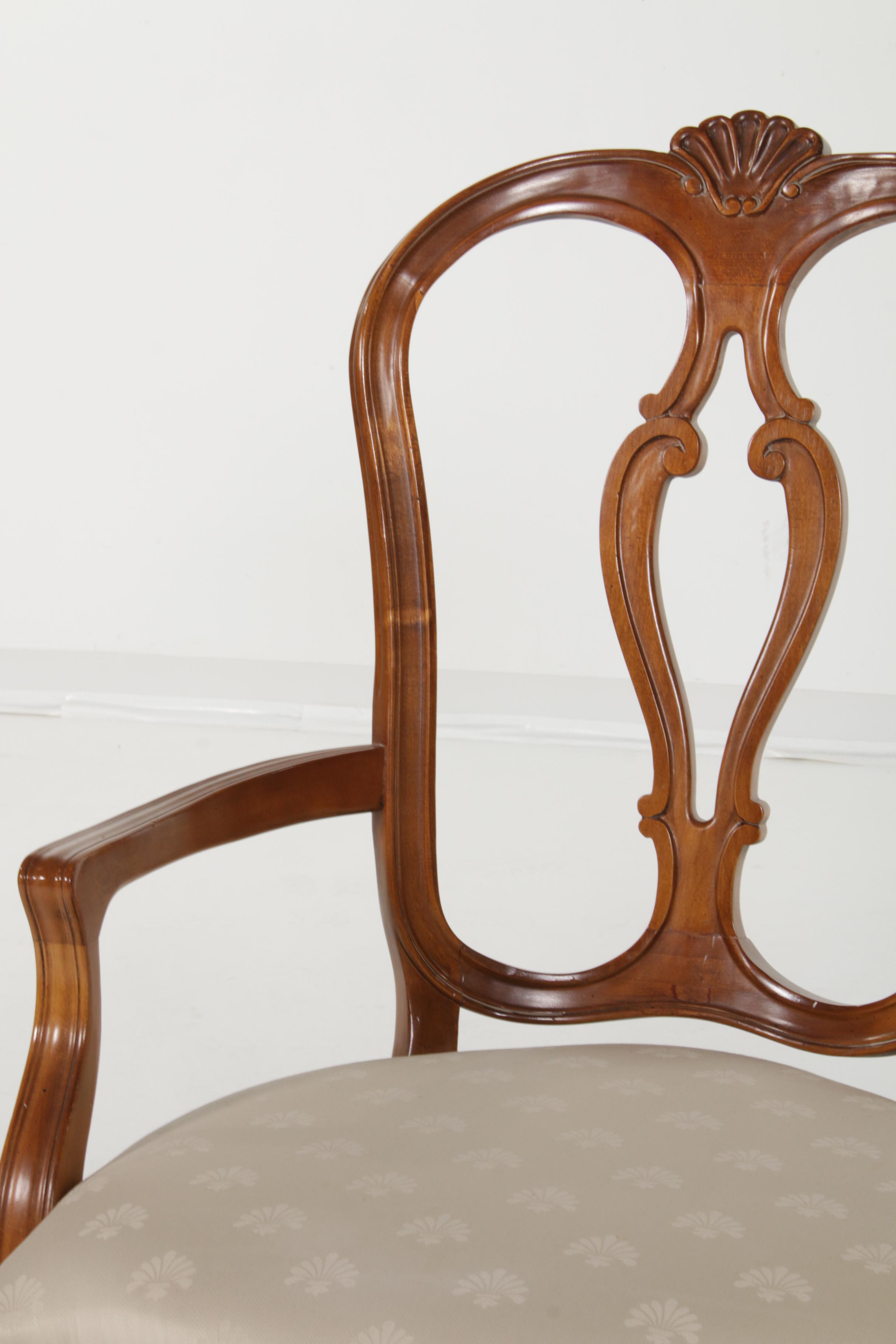 Century Furniture French Provincial Style Cherry "Chardeau" Dining Table, Chairs