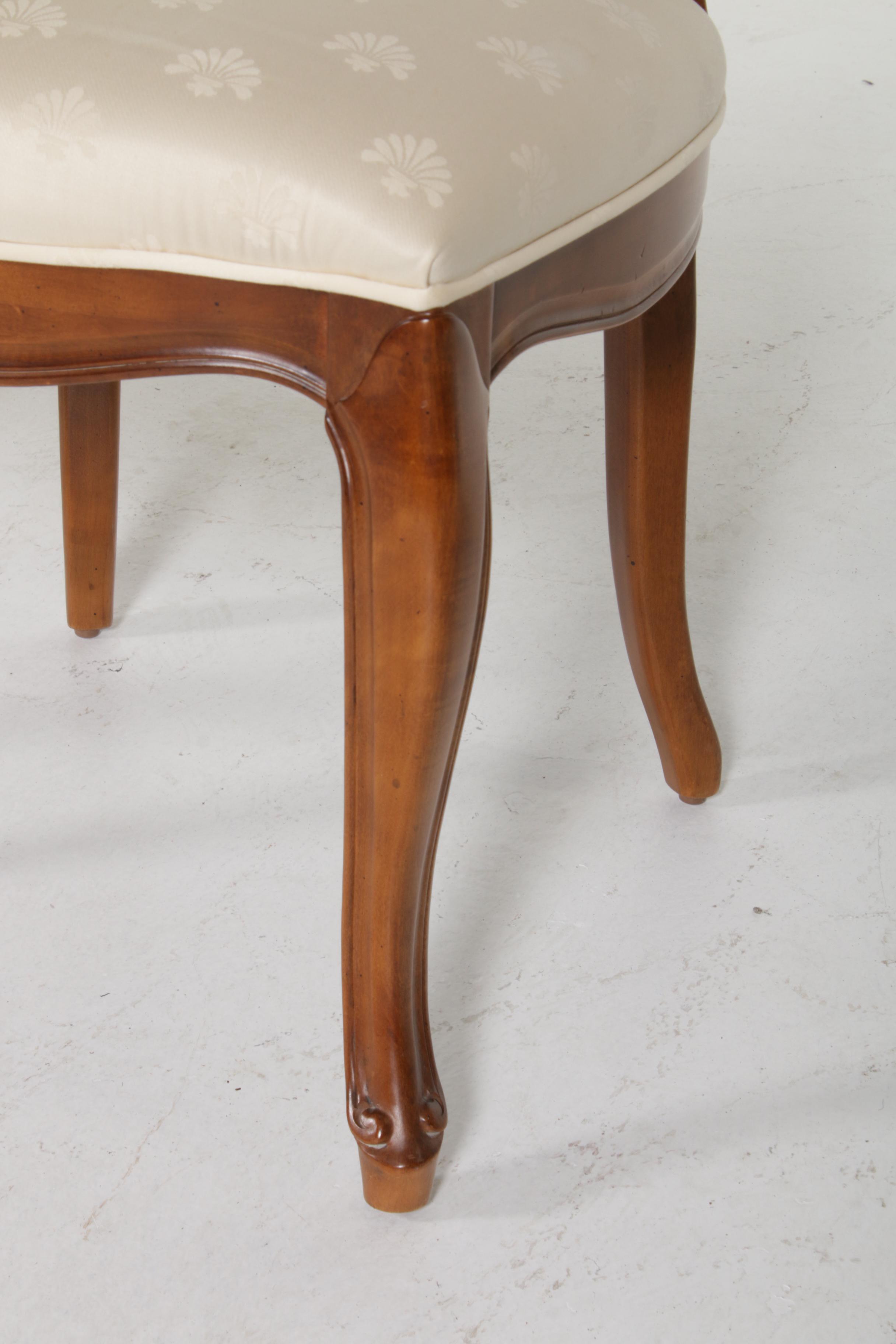 Century Furniture French Provincial Style Cherry "Chardeau" Dining Table, Chairs