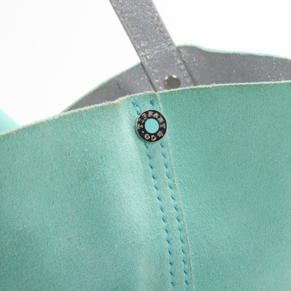 Tiffany & Co. Reversible Metallic Leather Tote Bag and Pouch