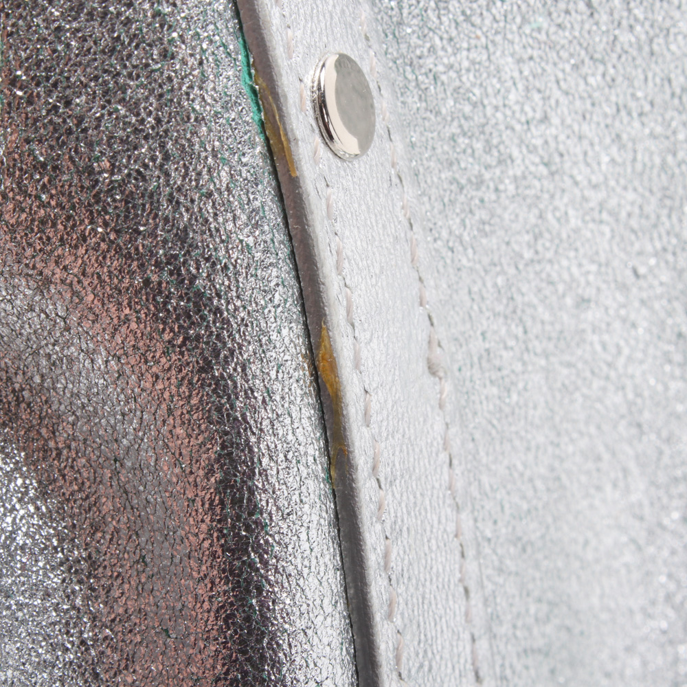 Tiffany & Co. Reversible Metallic Leather Tote Bag and Pouch