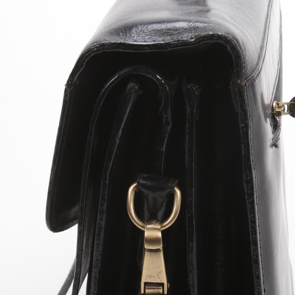 Saga Leather Combination Lock Briefcase with Detachable Strap