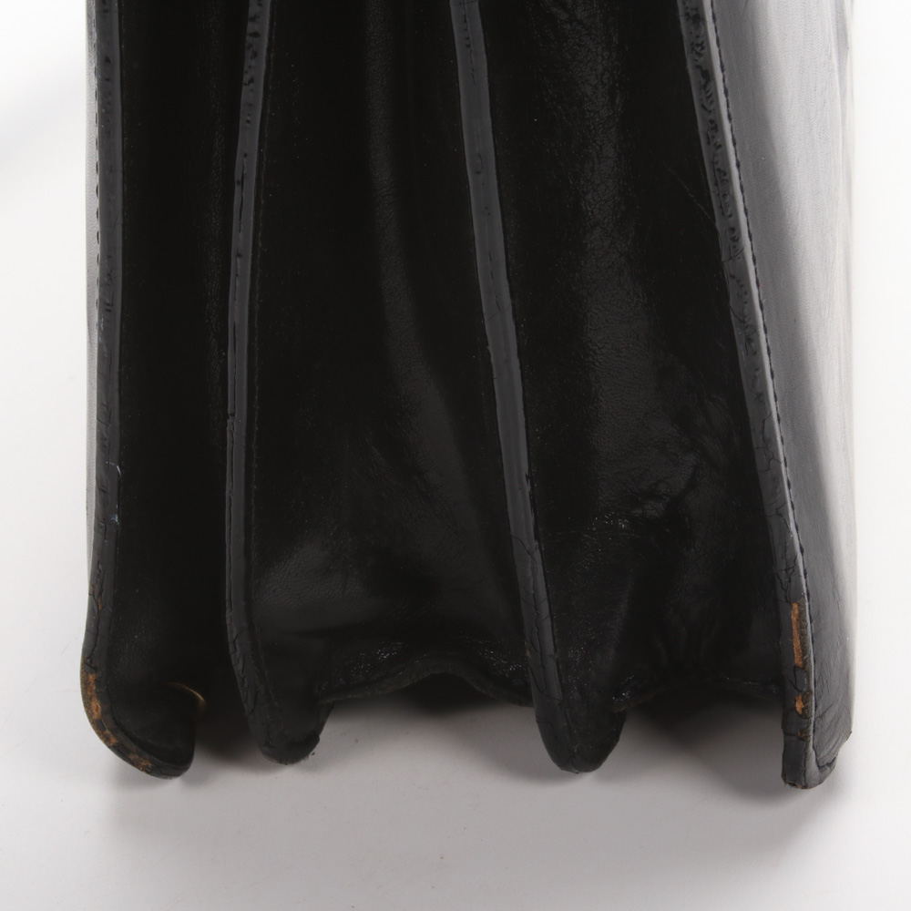 Saga Leather Combination Lock Briefcase with Detachable Strap