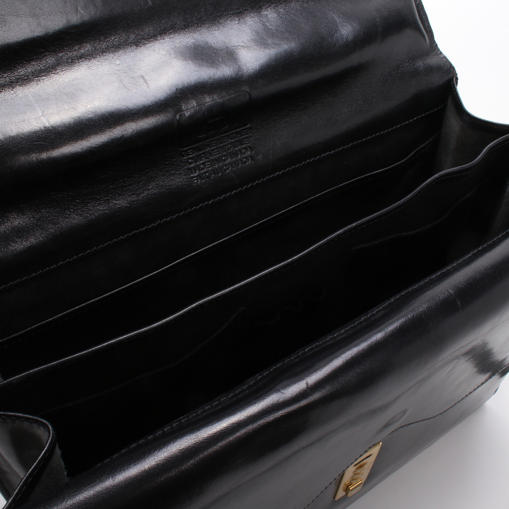 Saga Leather Combination Lock Briefcase with Detachable Strap