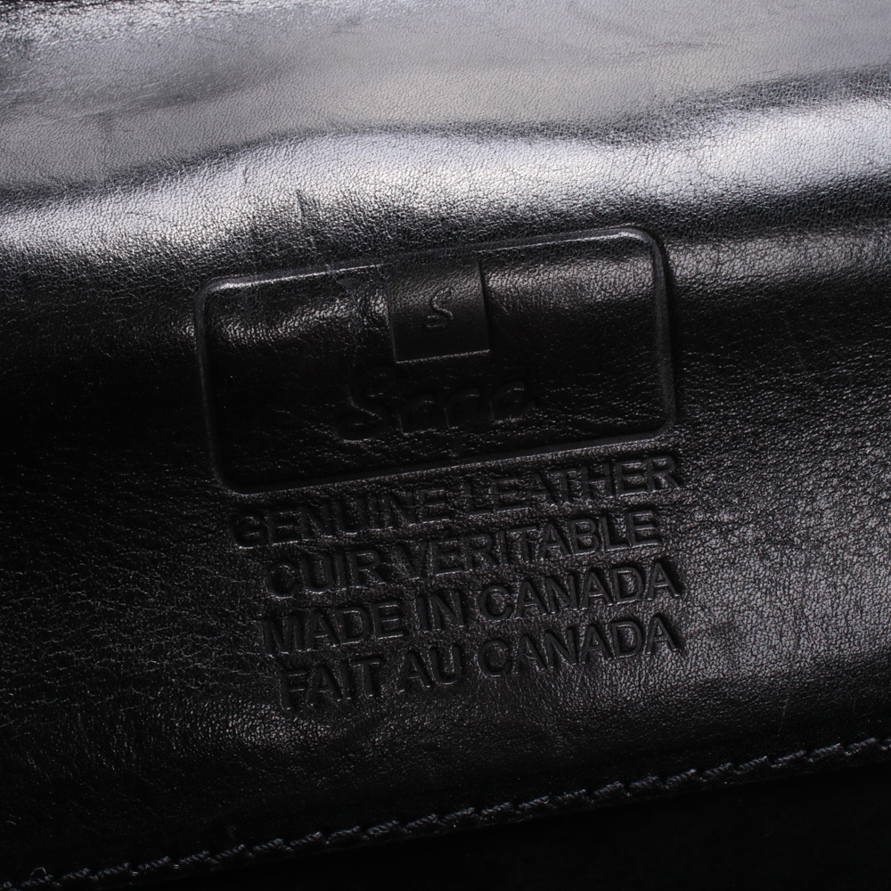 Saga Leather Combination Lock Briefcase with Detachable Strap