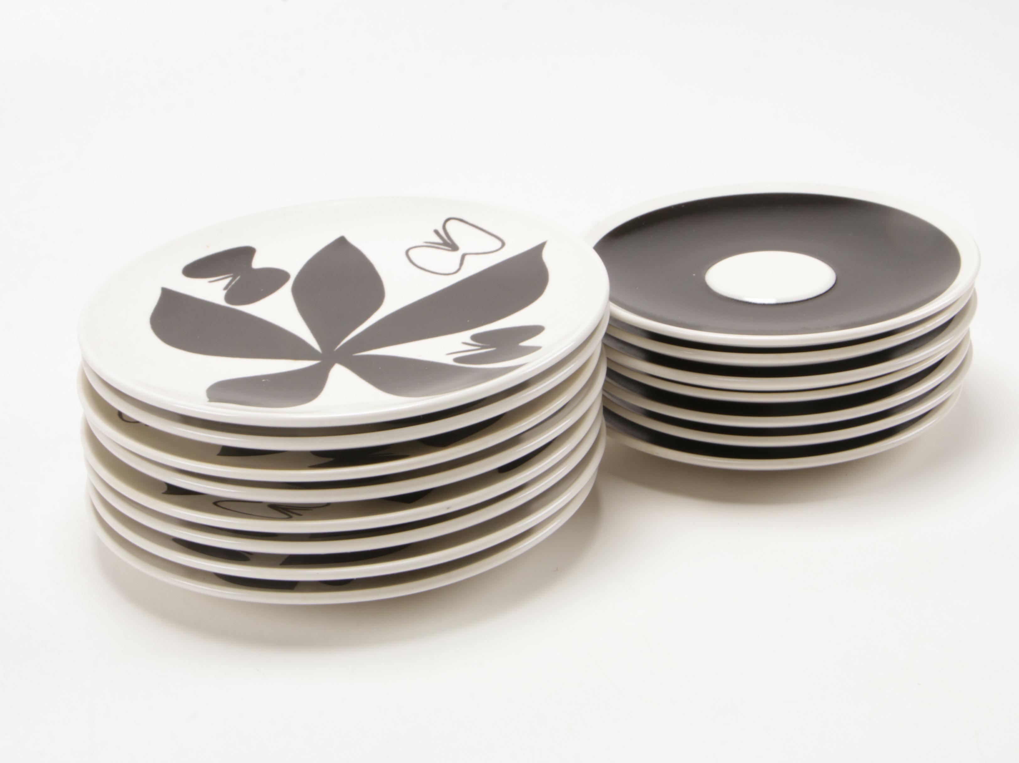 Vera for Mikasa "Silhouette" and "Black Pepper" Dinnerware, 1970