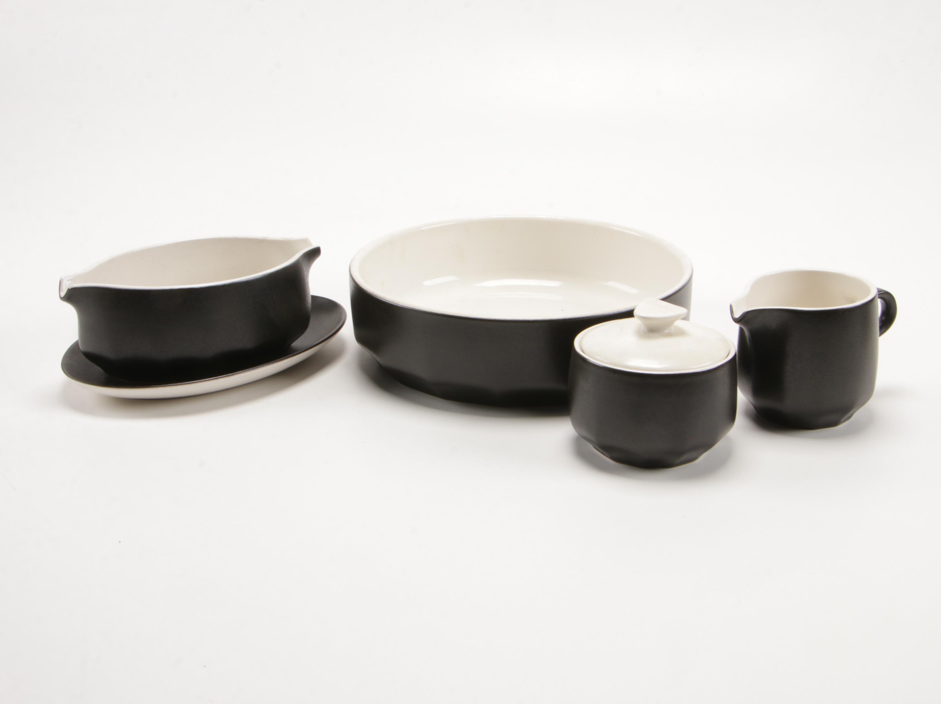 Vera for Mikasa "Silhouette" and "Black Pepper" Dinnerware, 1970