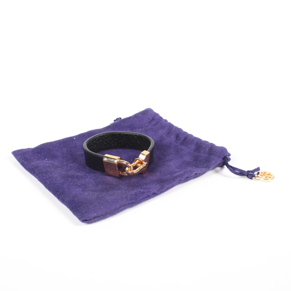 Tory Burch Leather Lock Bracelet