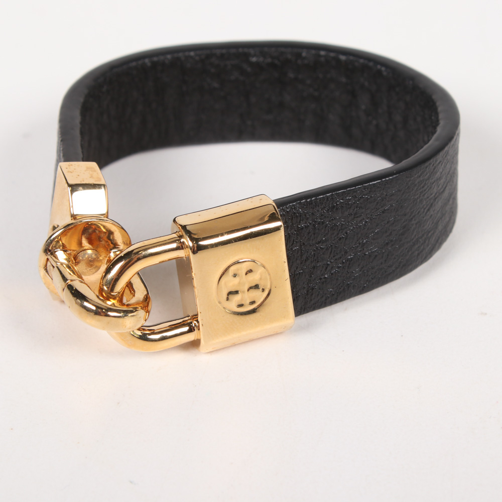 Tory Burch Leather Lock Bracelet