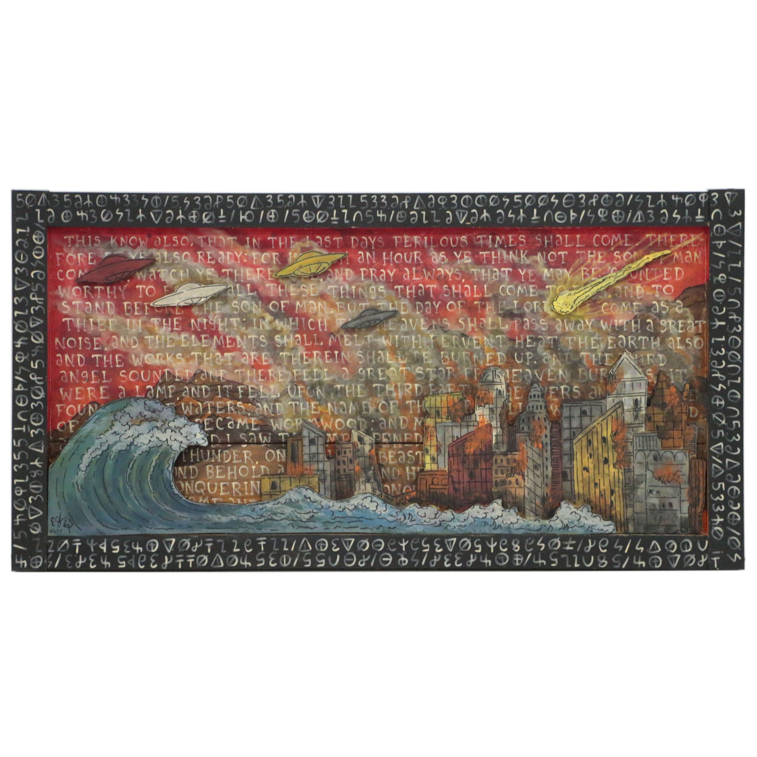 Eric Cunningham Folk Art Composition “In the Last Days"