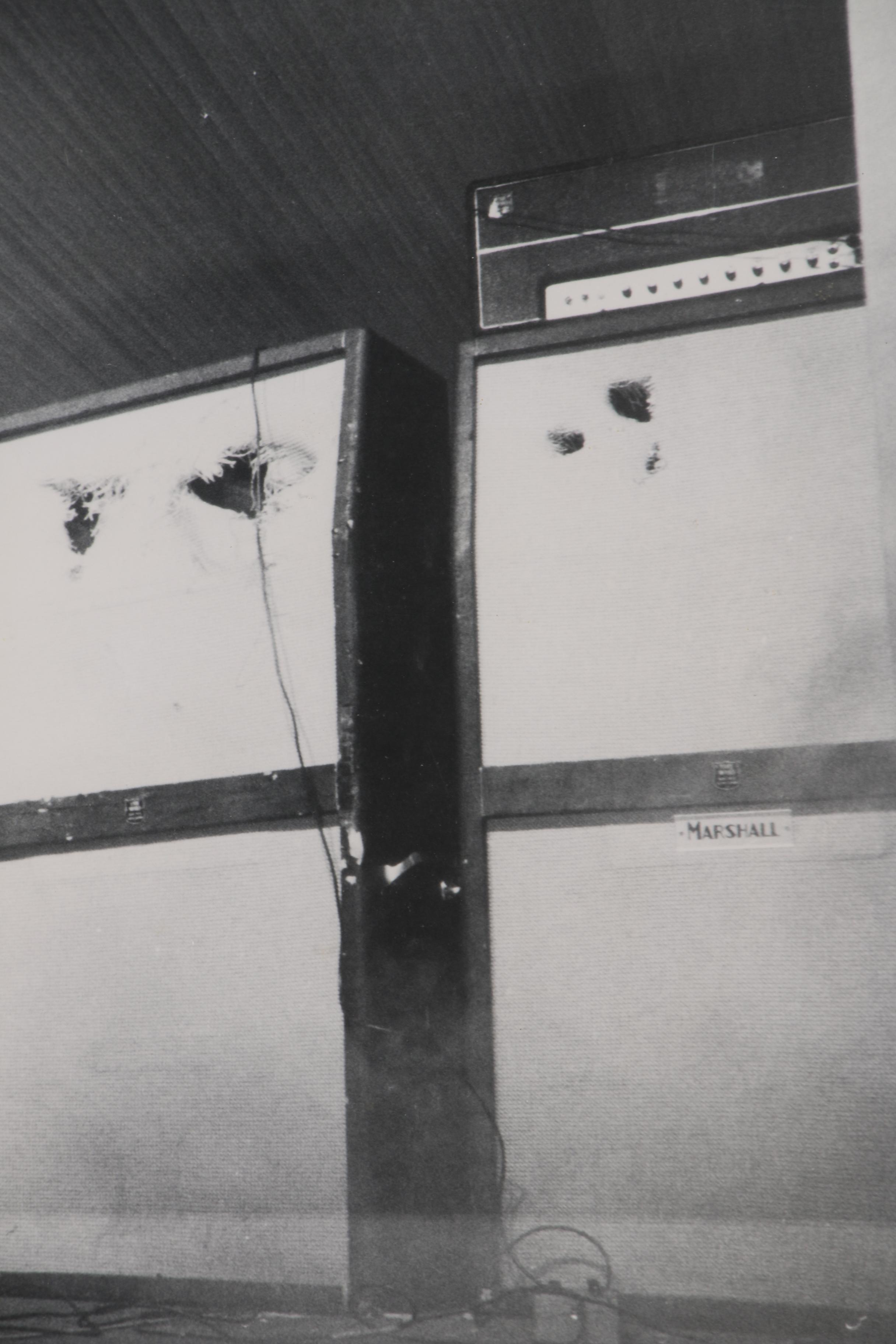 Offset Lithograph Poster of Pete Townshend Smashing Guitar