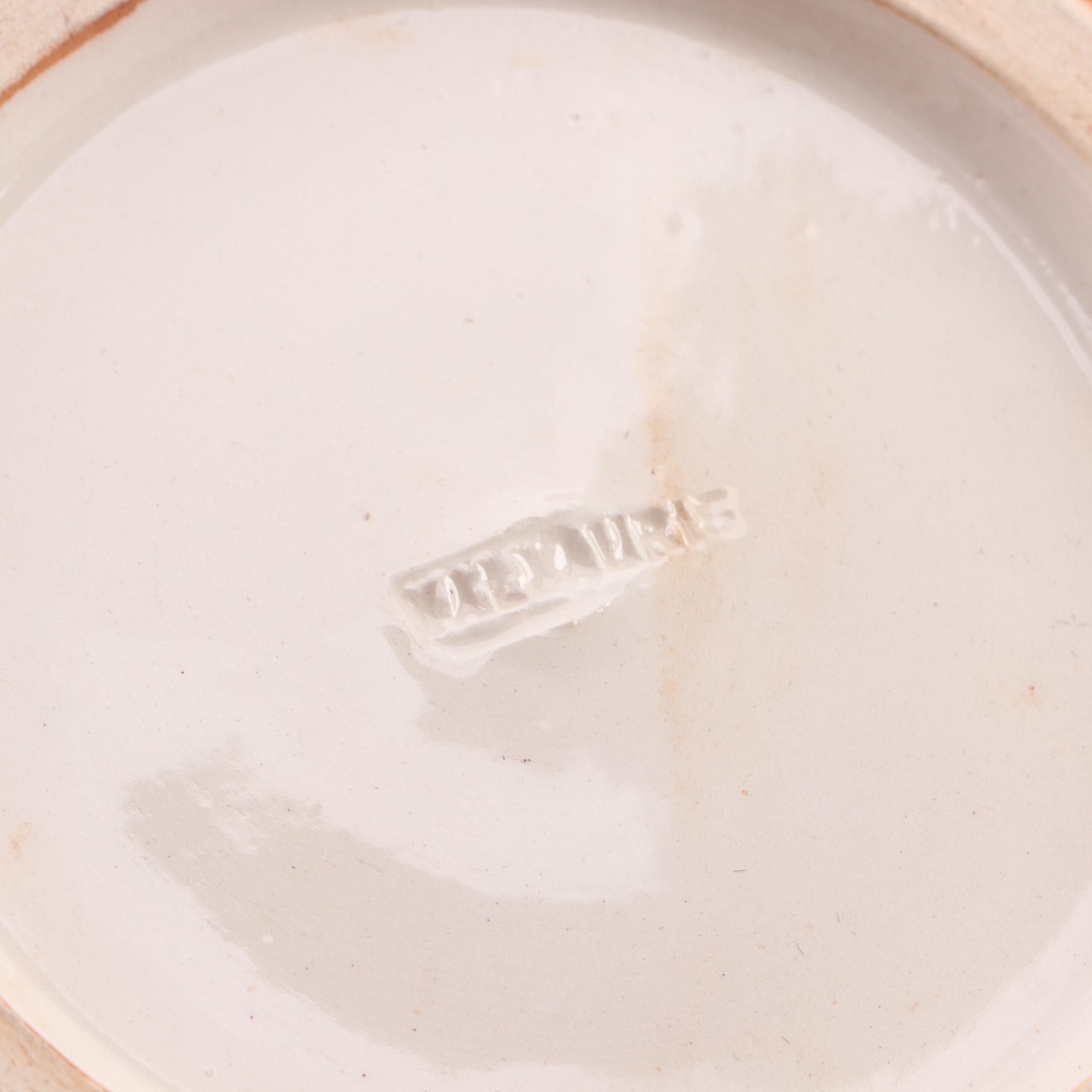 Vallauris Pottery Chocolate Set with Blue Interior, Mid-20th Century