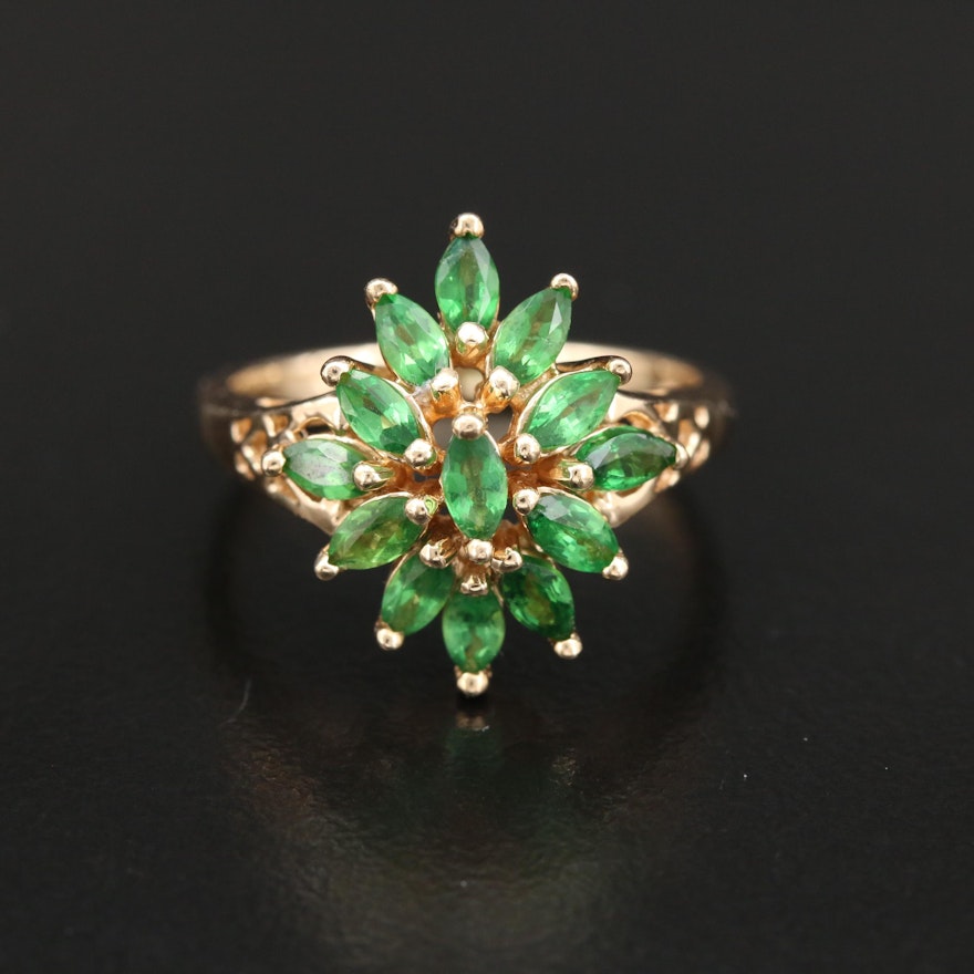 14K Gold Tsavorite Ring