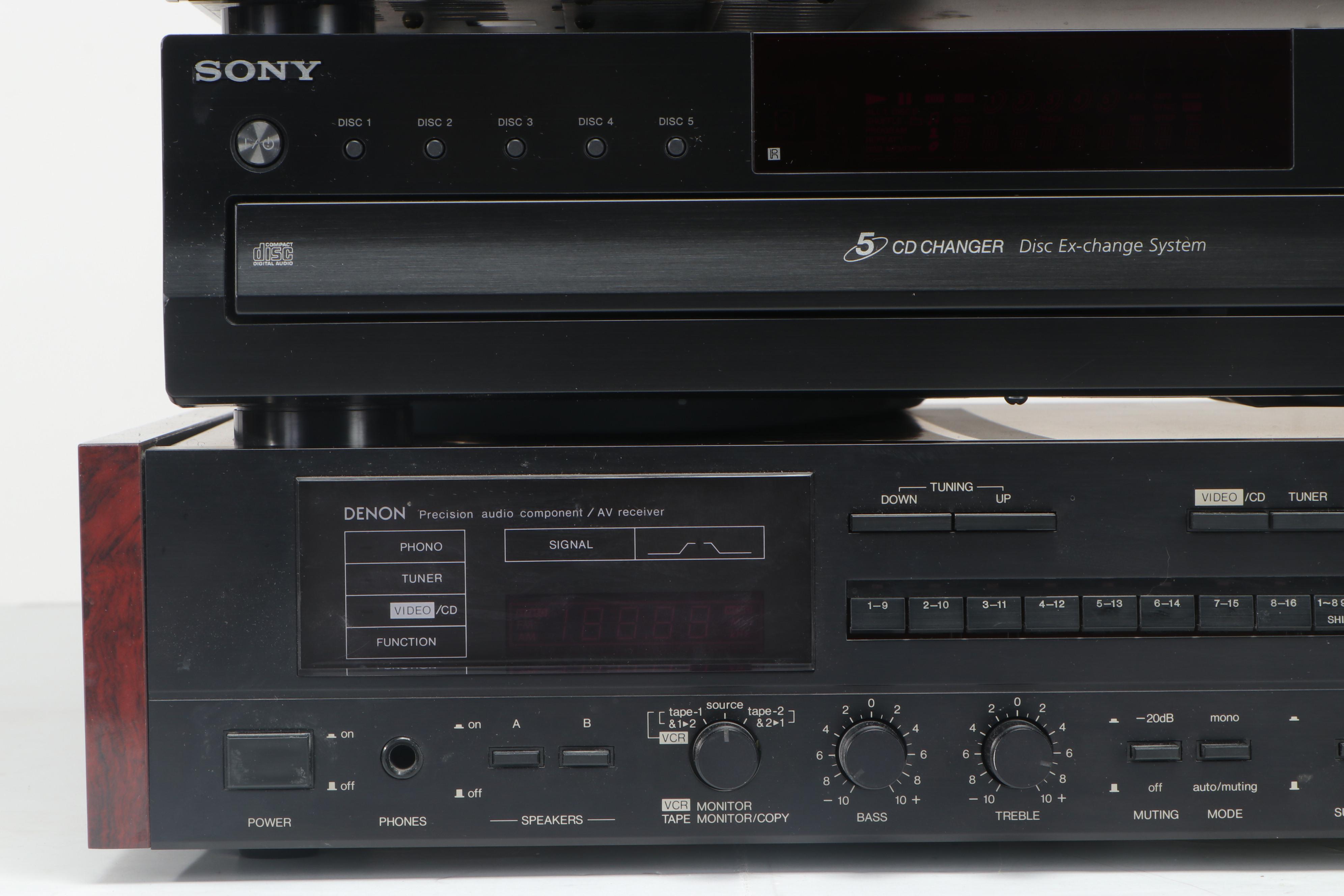 Sony FM Stereo/FM-AM Receiver Model "STR-AV550" with Realistic Equalizer