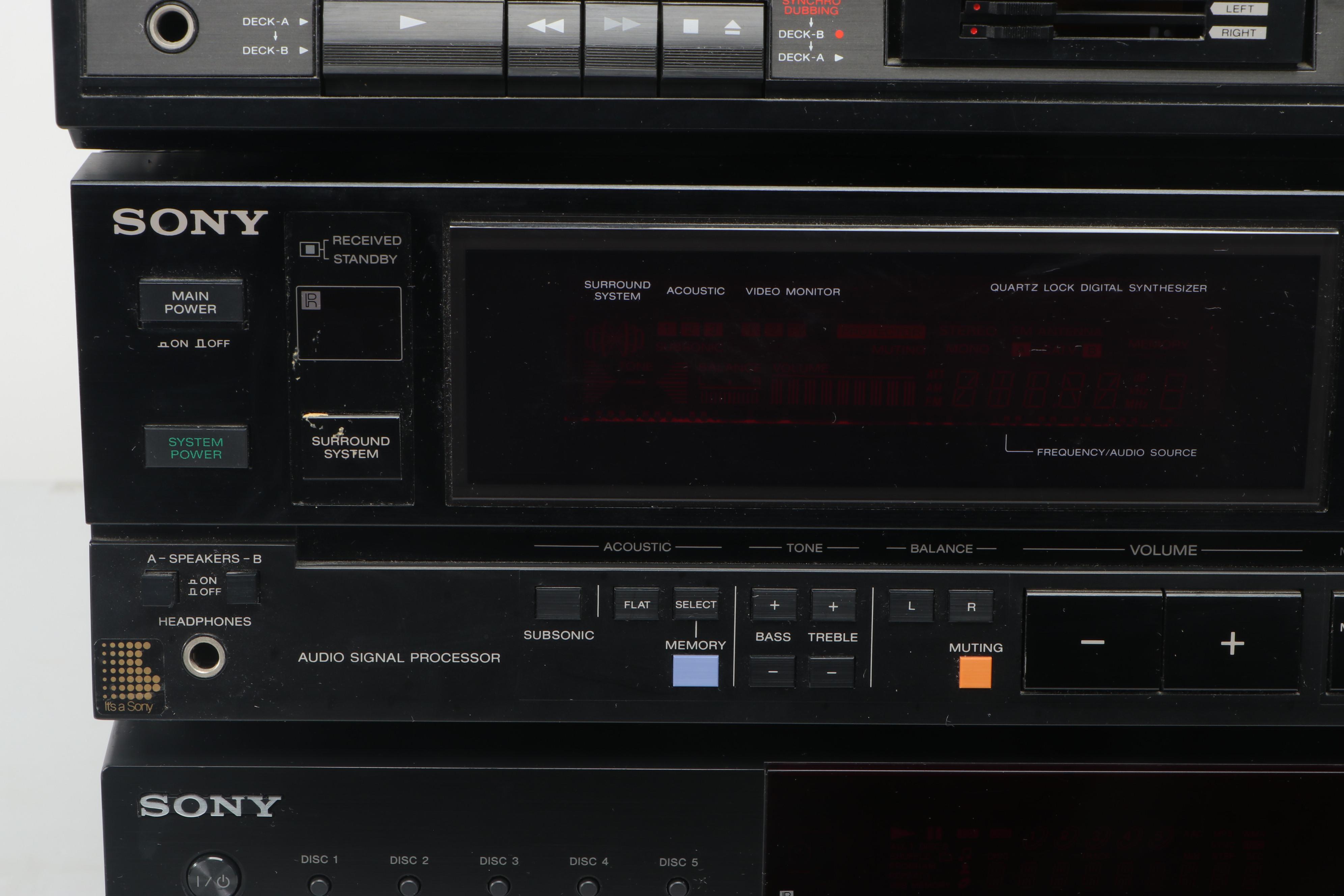 Sony FM Stereo/FM-AM Receiver Model "STR-AV550" with Realistic Equalizer