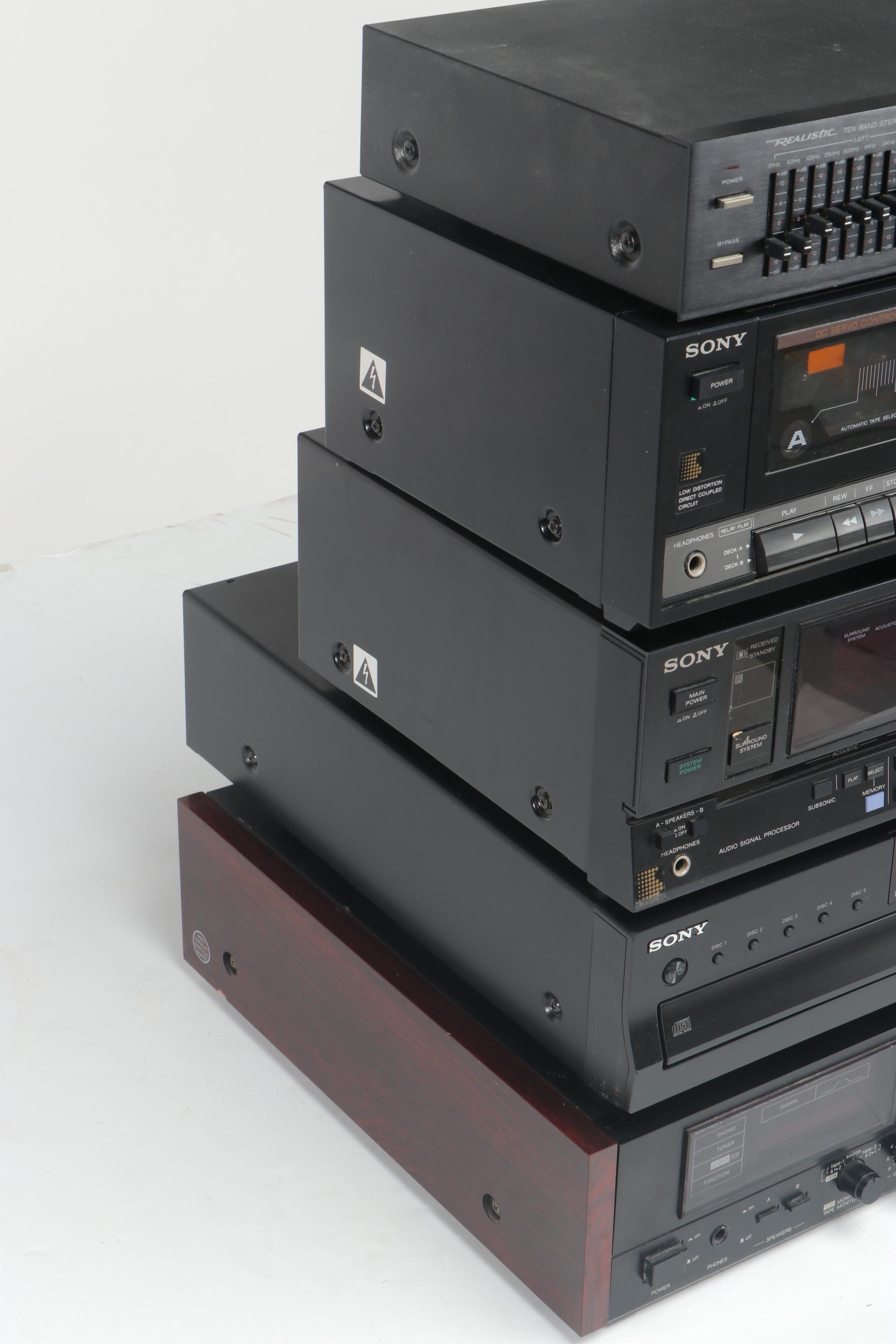 Sony FM Stereo/FM-AM Receiver Model "STR-AV550" with Realistic Equalizer