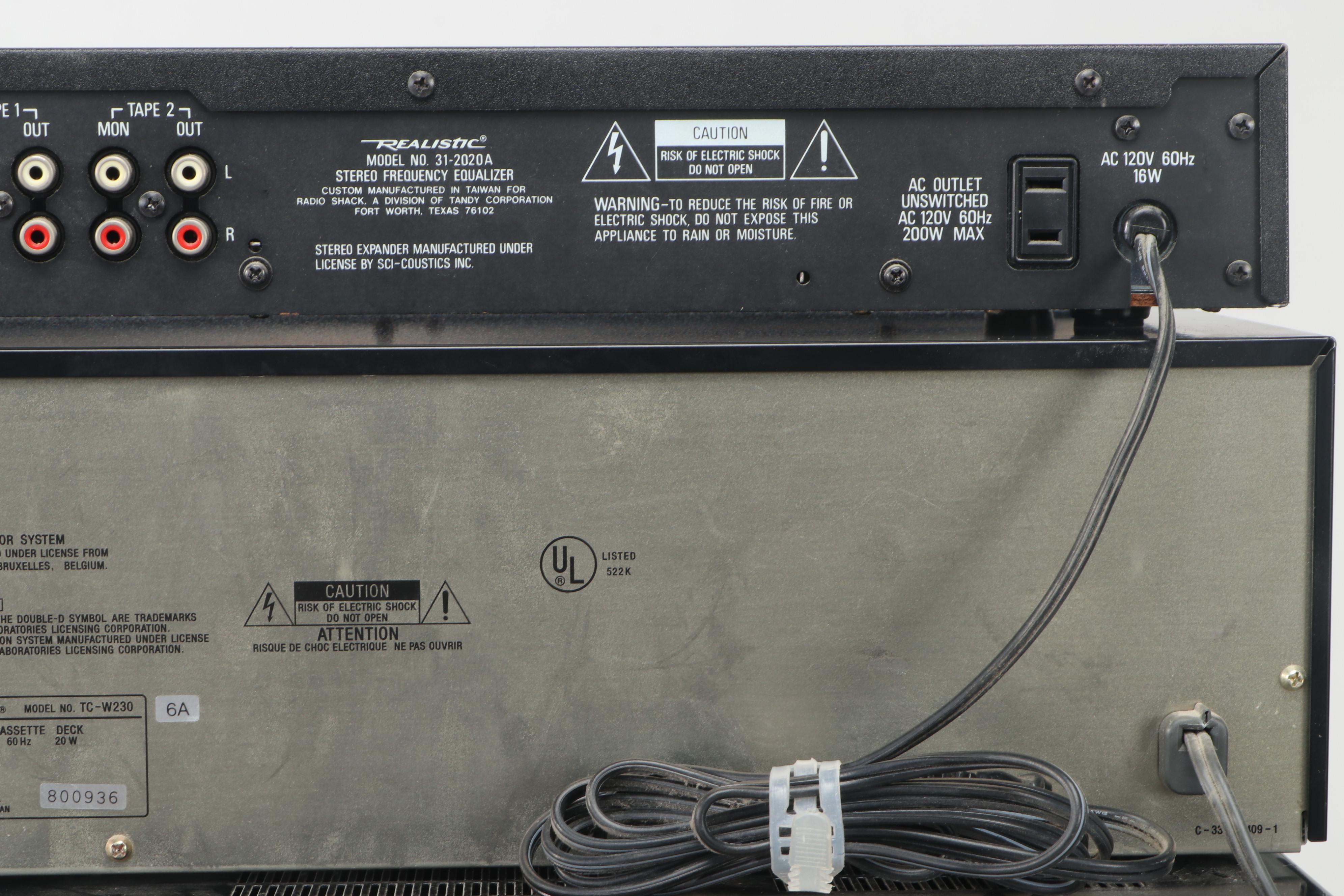 Sony FM Stereo/FM-AM Receiver Model "STR-AV550" with Realistic Equalizer