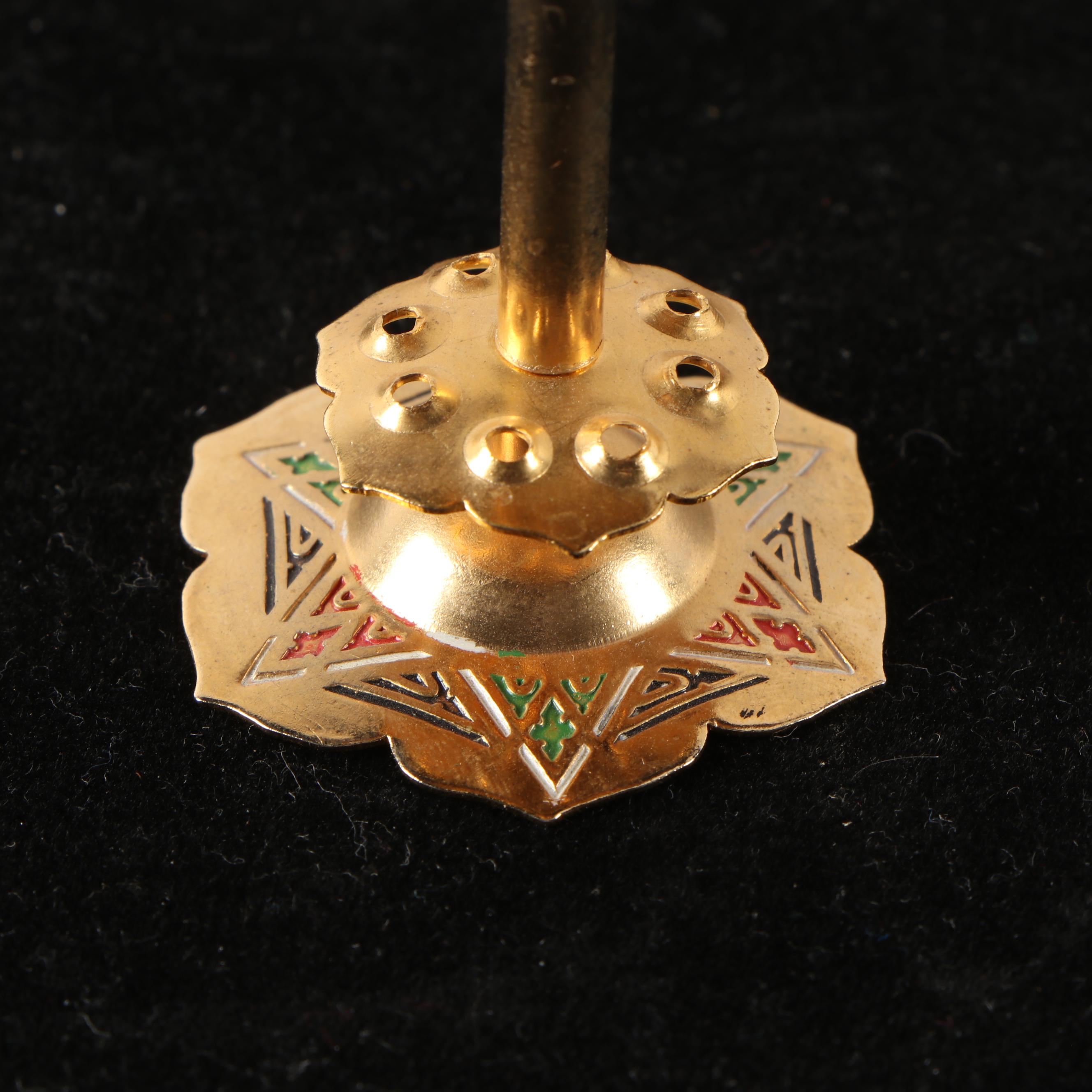 Toledo Spanish Metal Cocktail Swords with Stand, Mid-20th Century