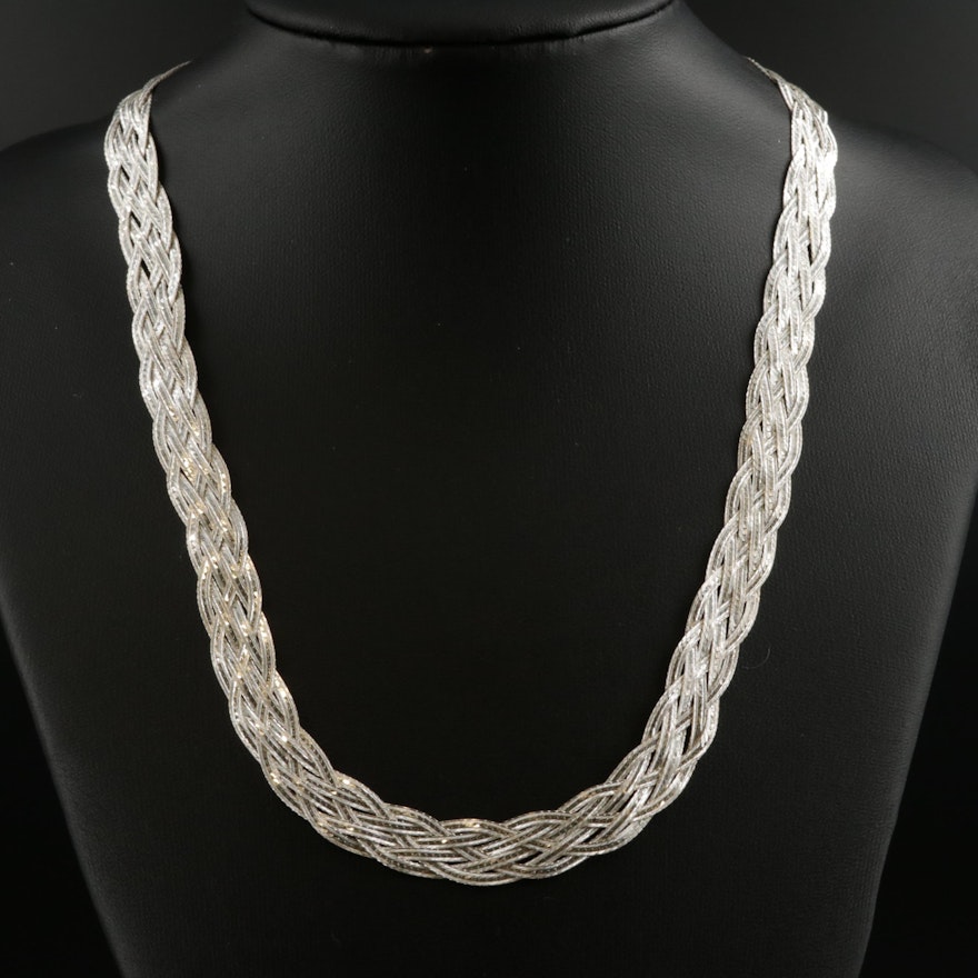 Sterling Silver Braided Necklace