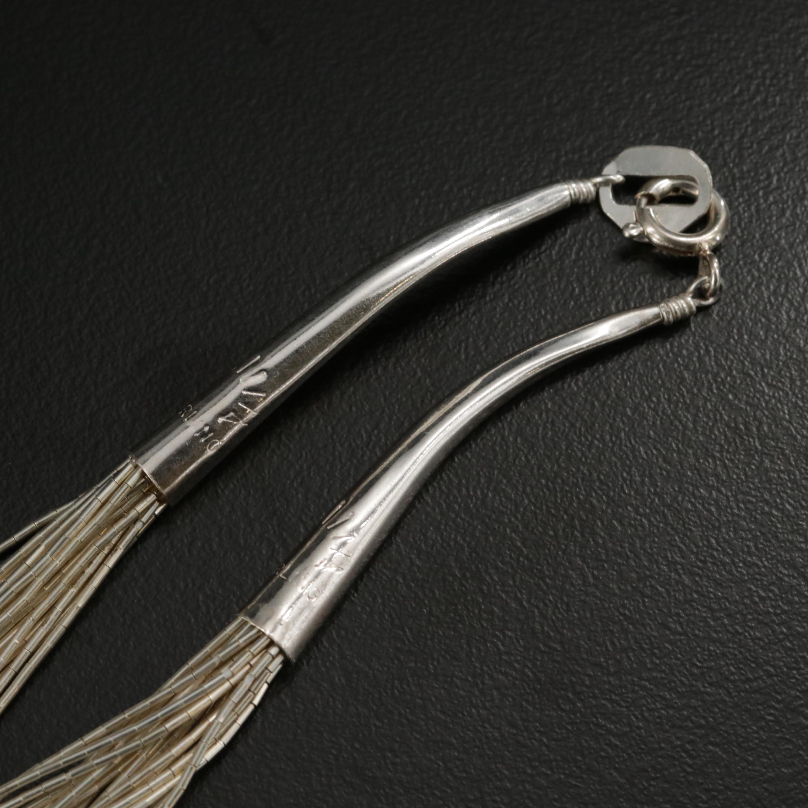 Sterling Silver Liquid Silver Multi-Strand Necklace