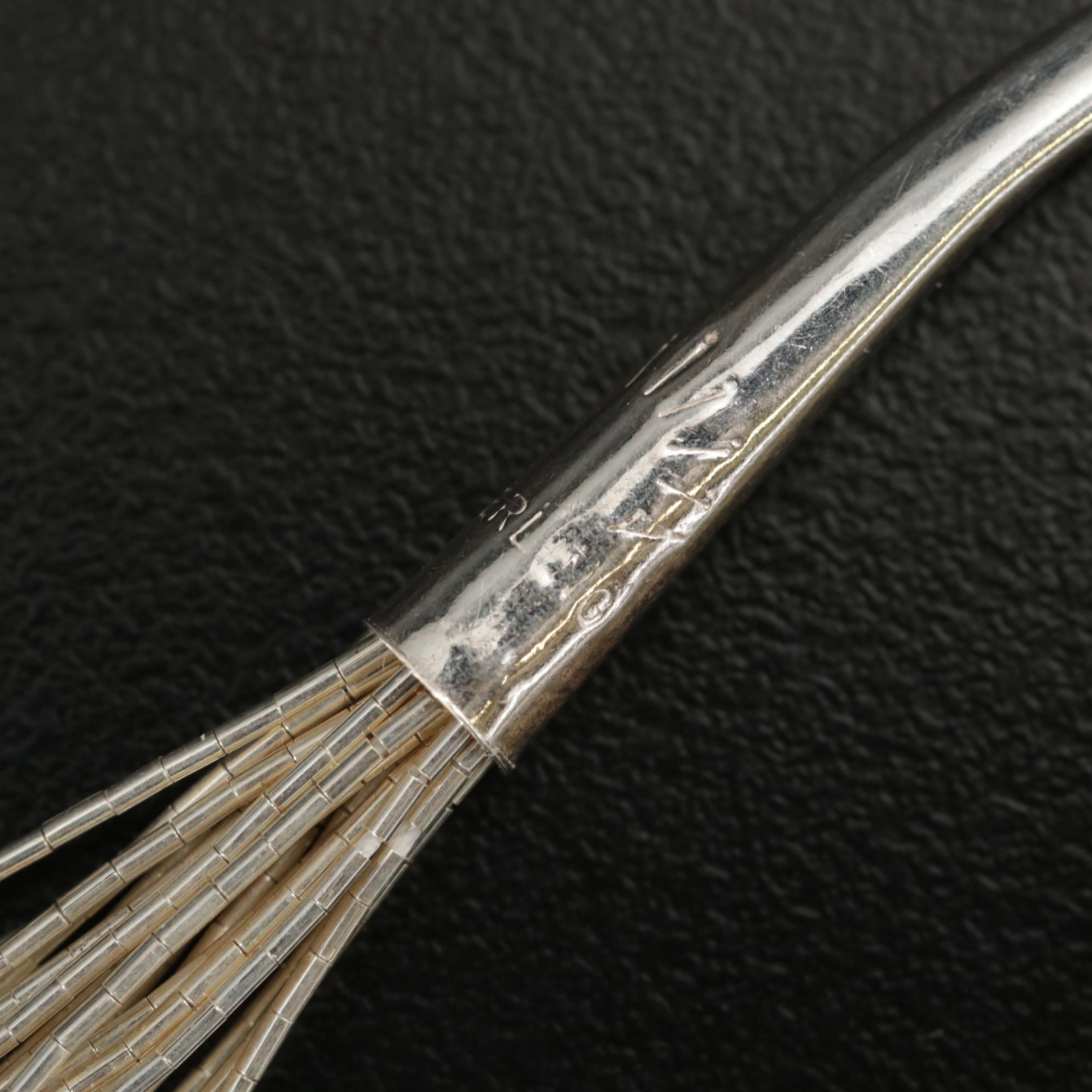 Sterling Silver Liquid Silver Multi-Strand Necklace