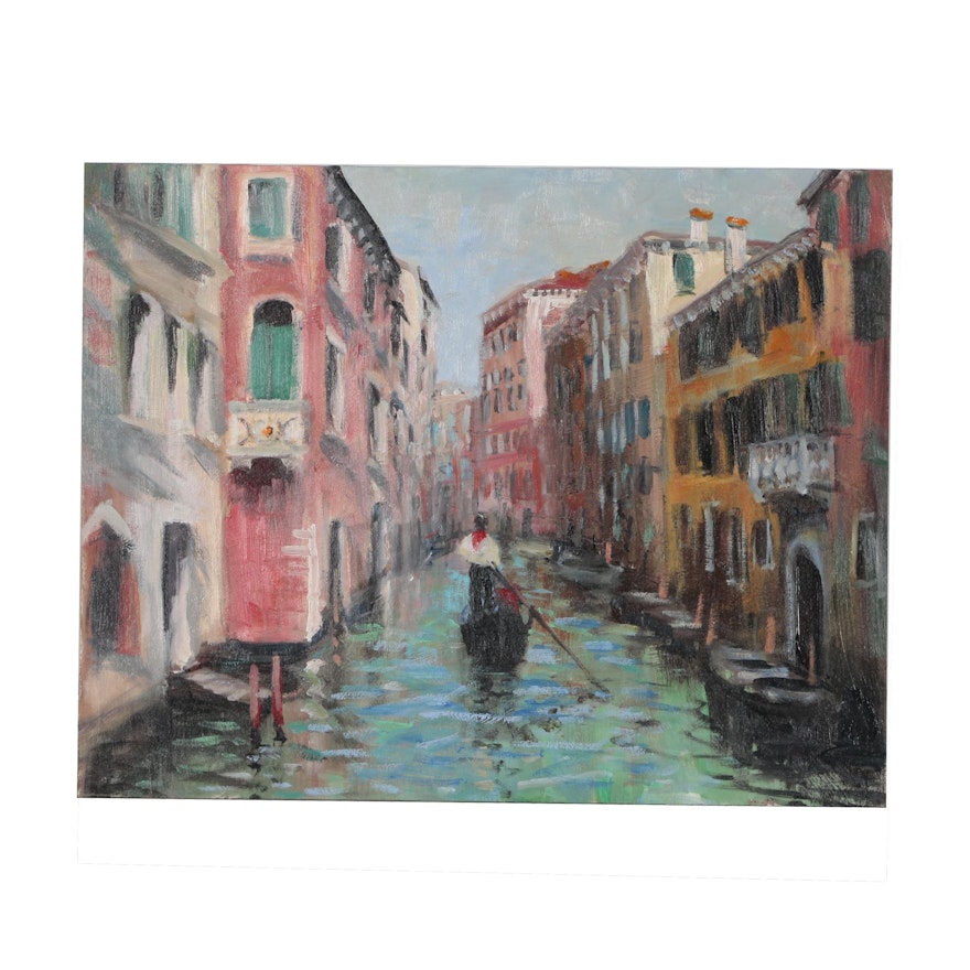 Nino Pippa Oil Painting "Venice - Side Canal"